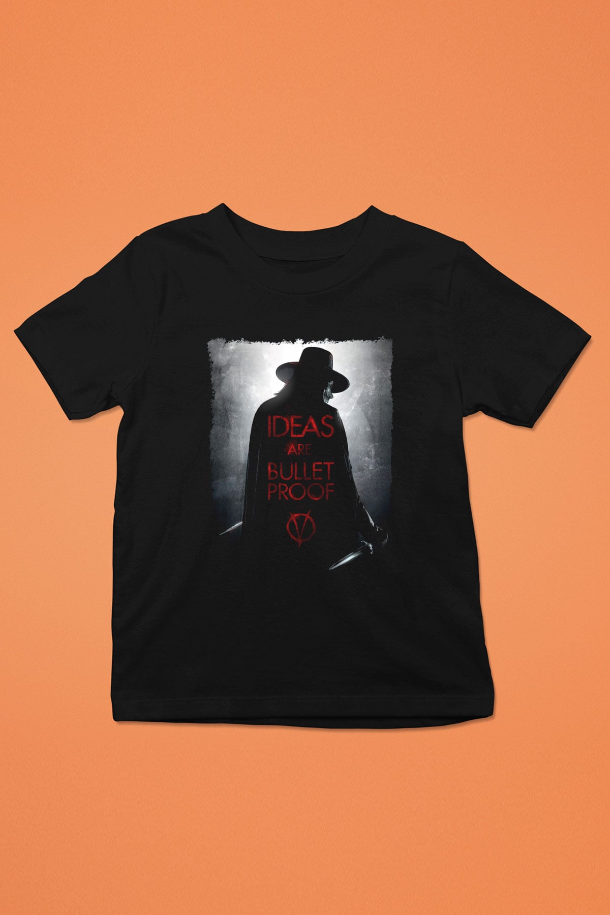 Vendetta Siyah Unisex Çocuk Tişört