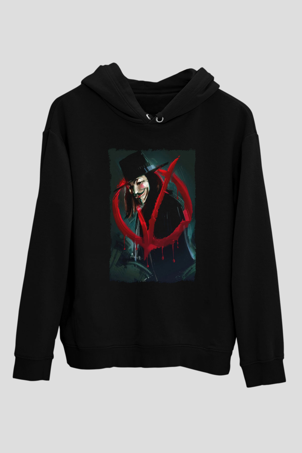 Vendetta Siyah Unisex Hoodie