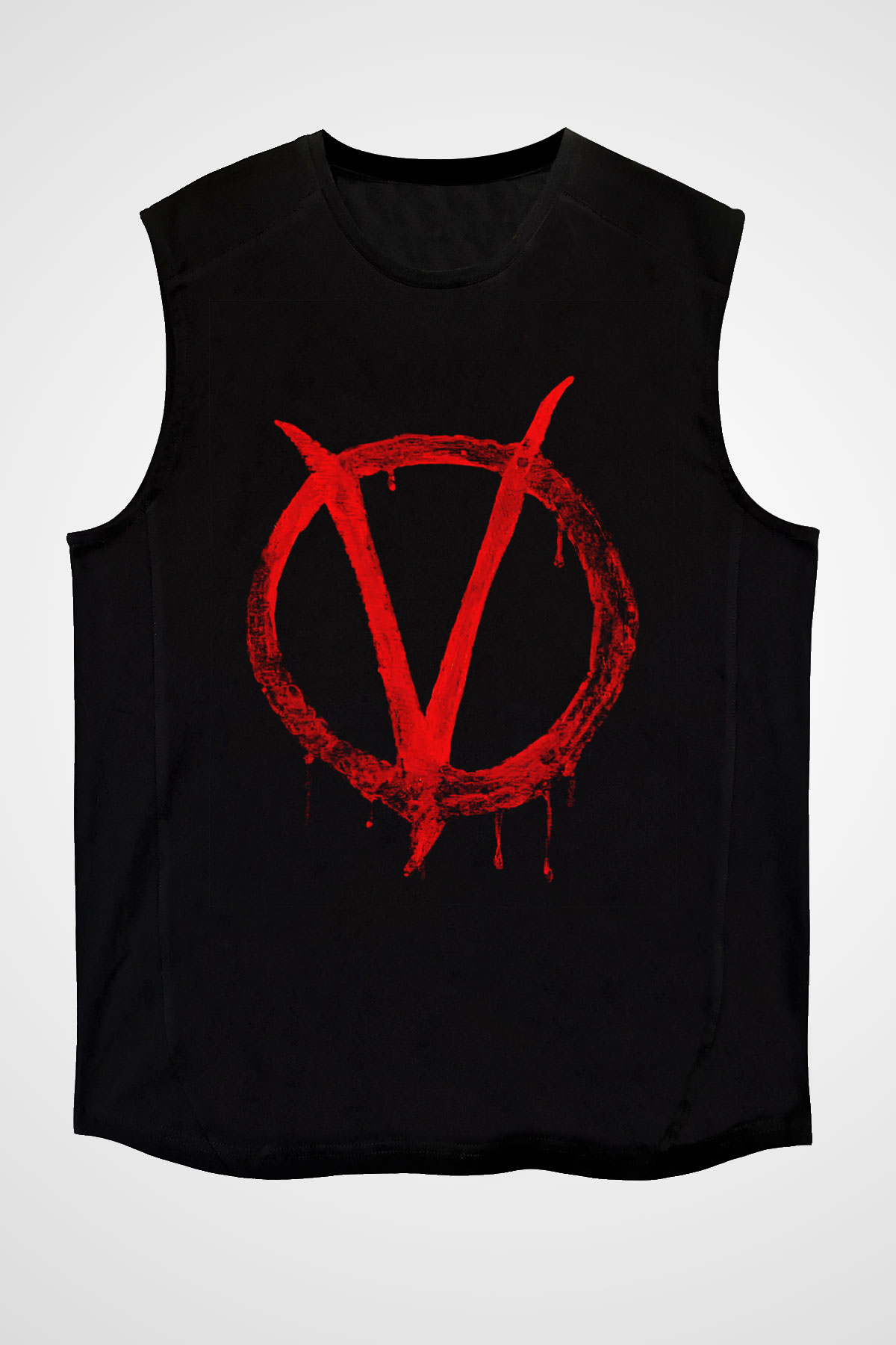 Vendetta Siyah Unisex Kolsuz Tişört