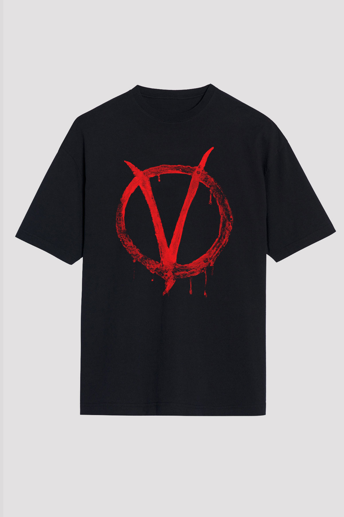 Vendetta Siyah Unisex Oversize Tişört T-Shirt