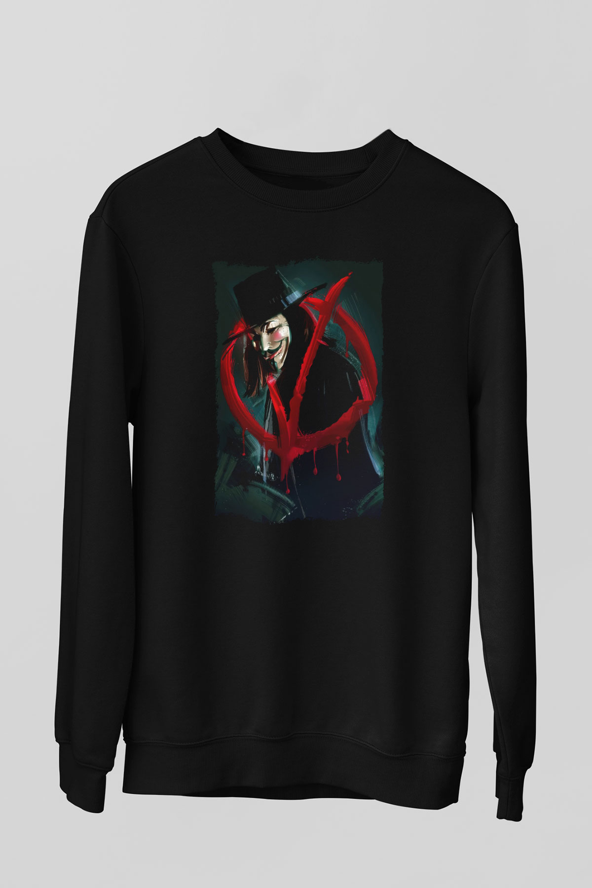 Vendetta Siyah Unisex Sweatshirt