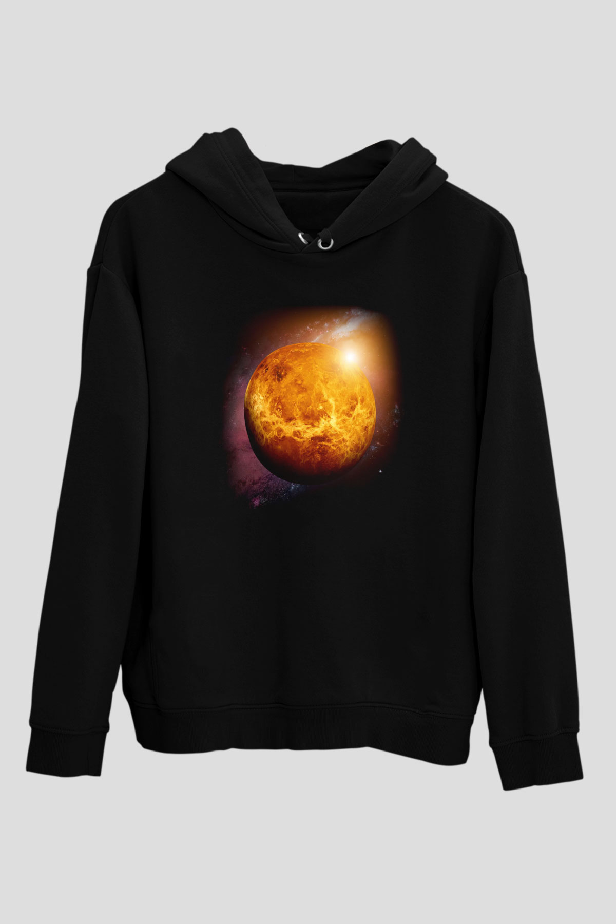 Venüs Siyah Unisex Hoodie