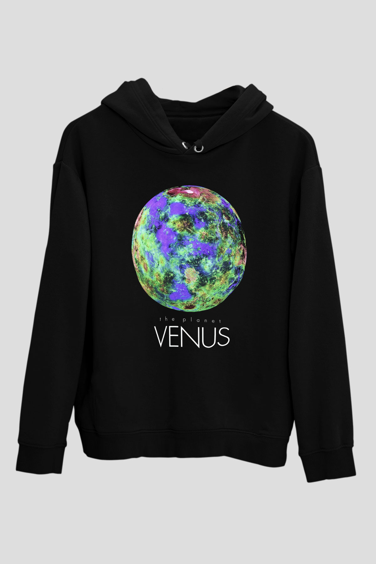Venüs Siyah Unisex Hoodie