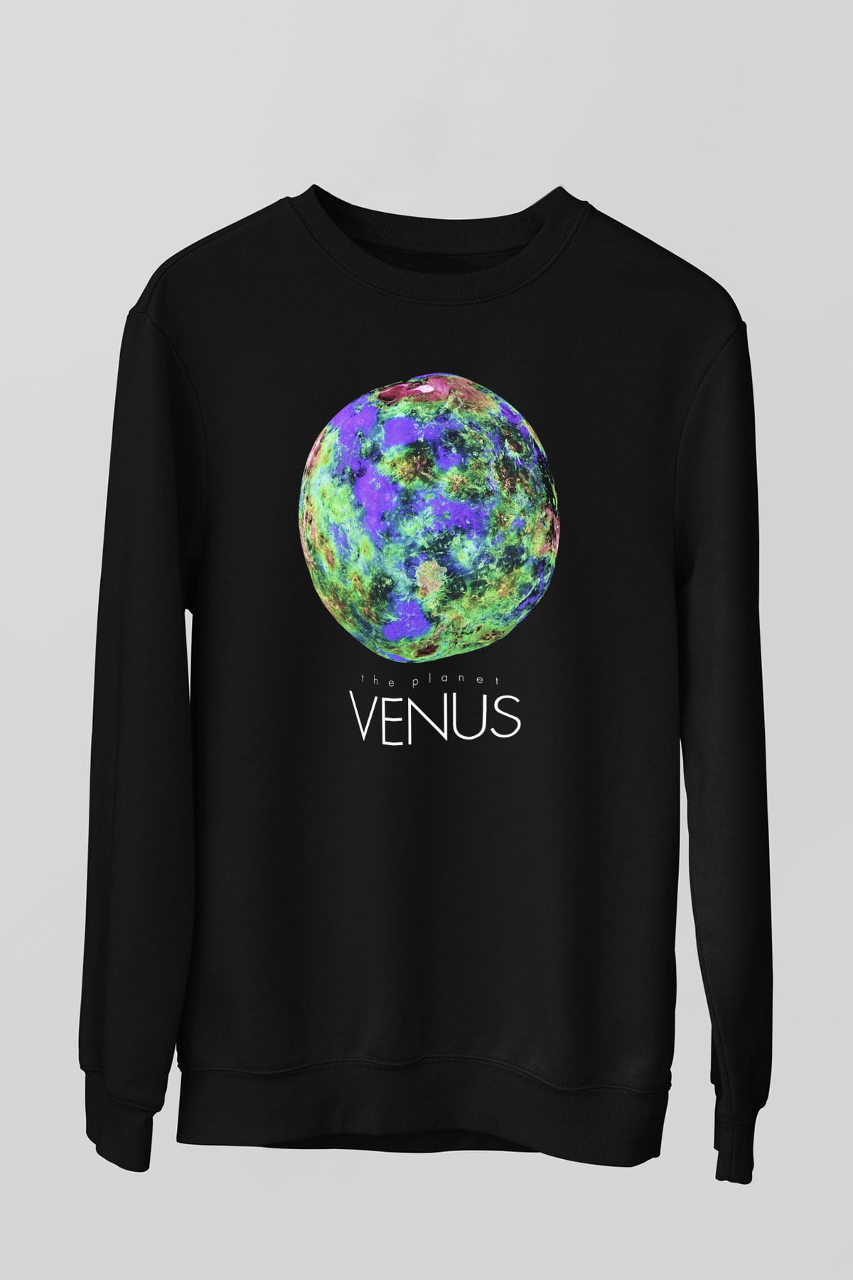 Venüs Siyah Unisex Sweatshirt
