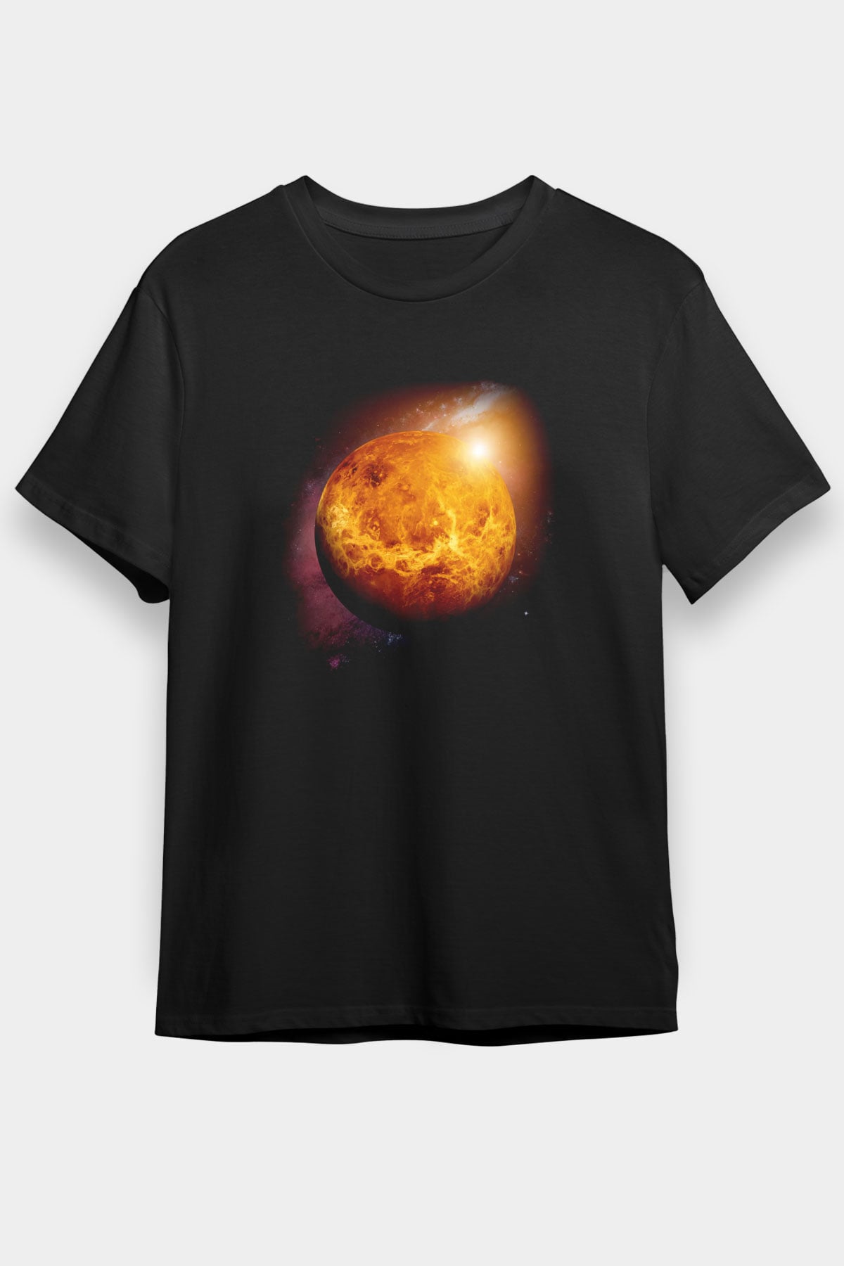 Venüs Siyah Unisex Tişört T-Shirt - TişörtFabrikası