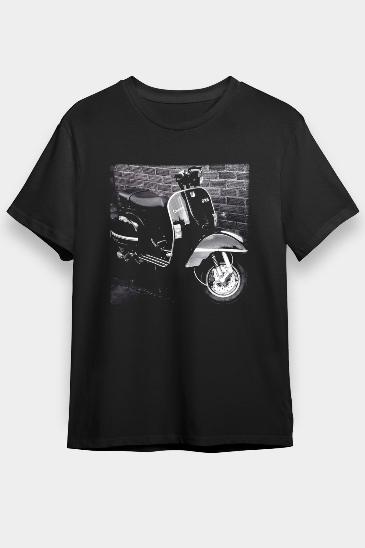 Vespa Siyah Unisex Graphic Tee - STREETWEAR