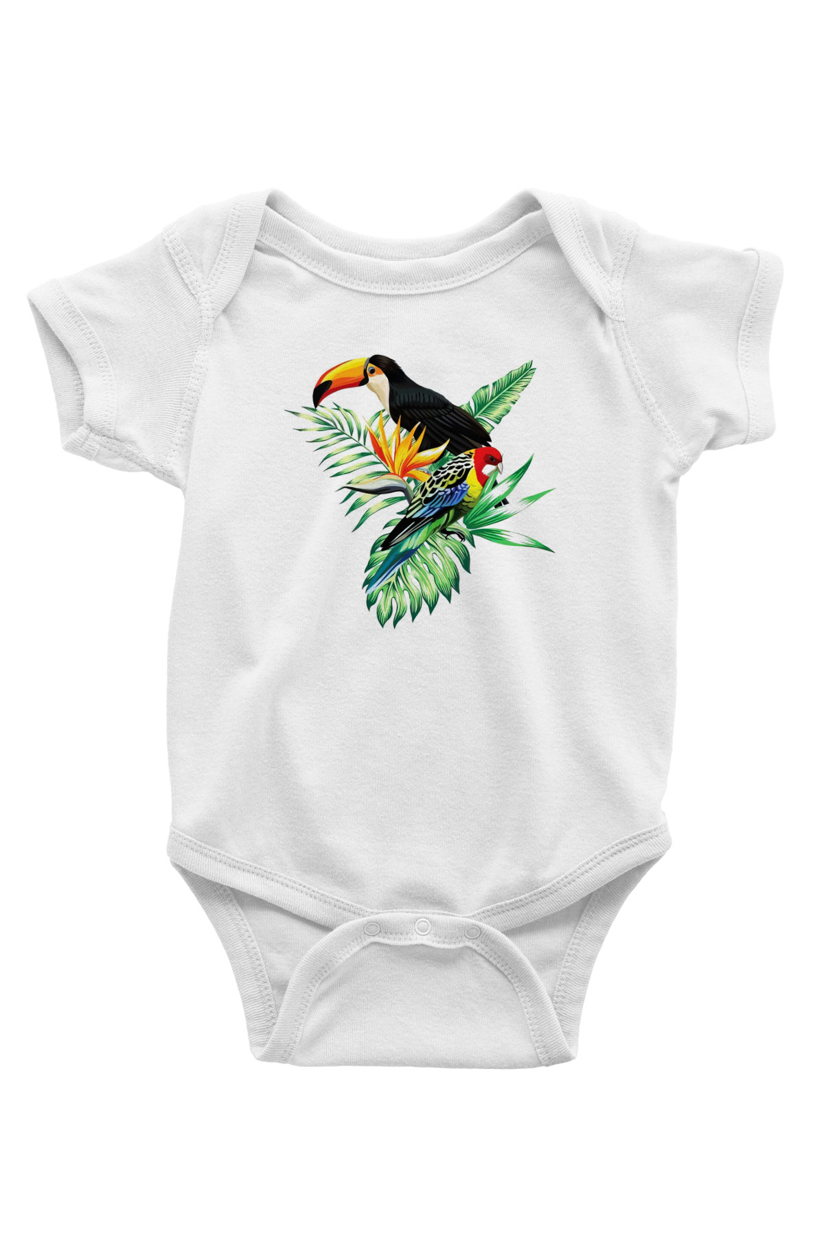 Veteriner Baskılı Beyaz Unisex Bebek Body - Zıbın