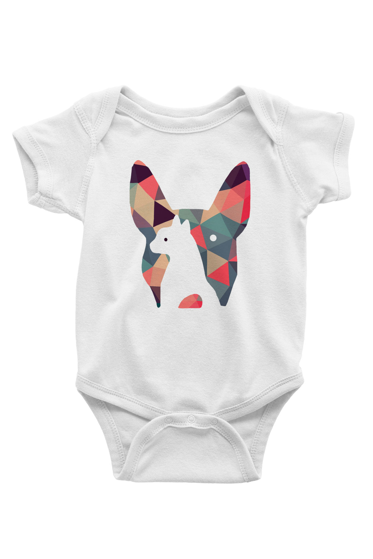 Veteriner Baskılı Beyaz Unisex Bebek Body - Zıbın
