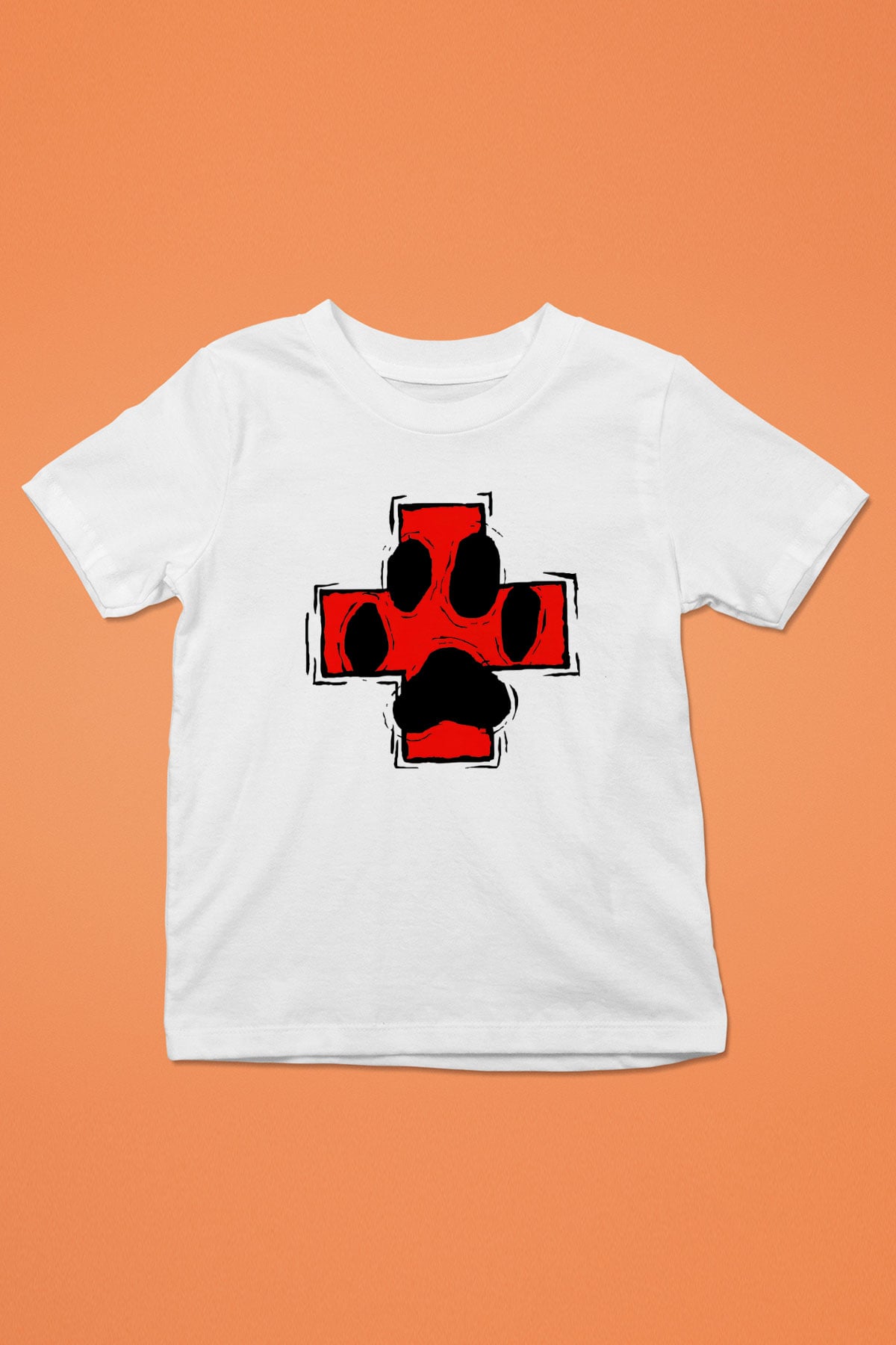 Veteriner Baskılı Beyaz Unisex Çocuk Tişört