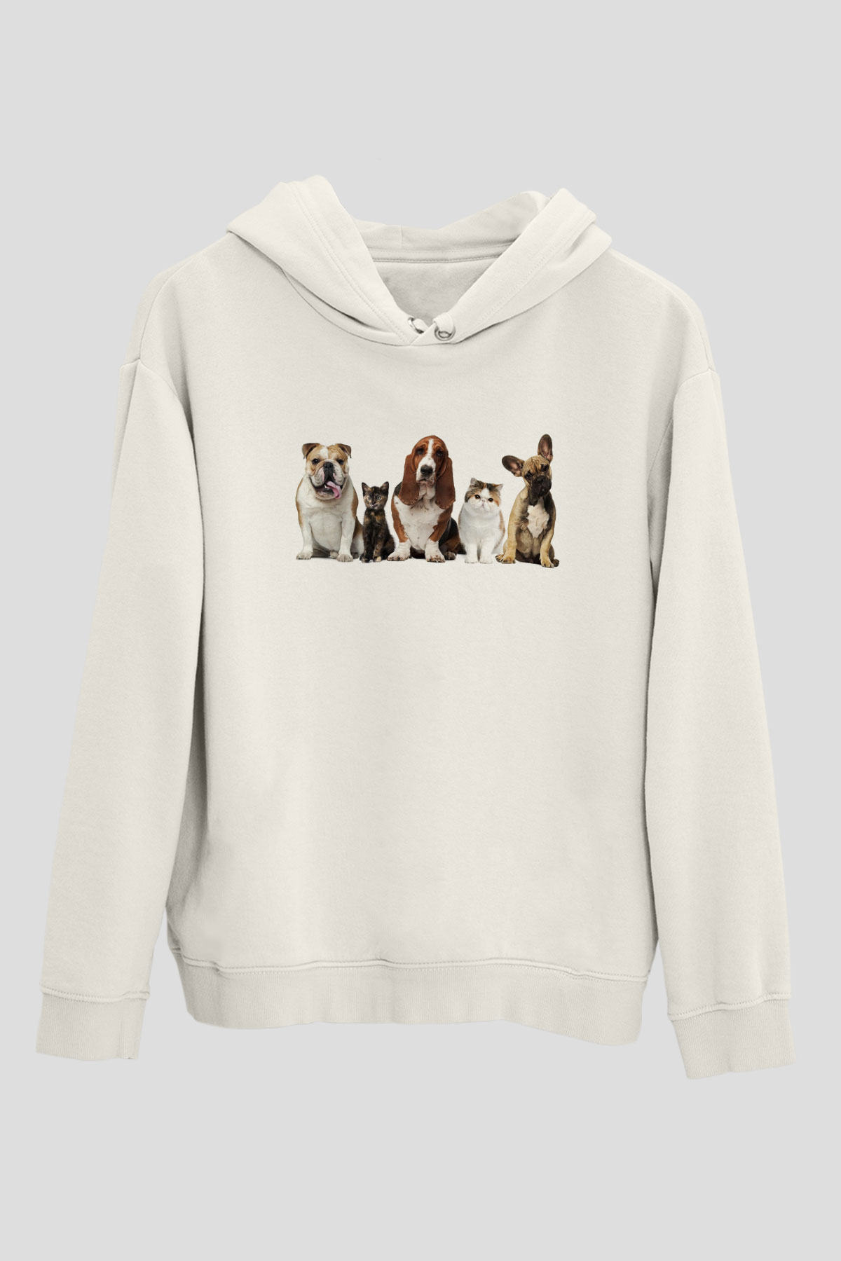 Veteriner Beyaz Unisex Hoodie