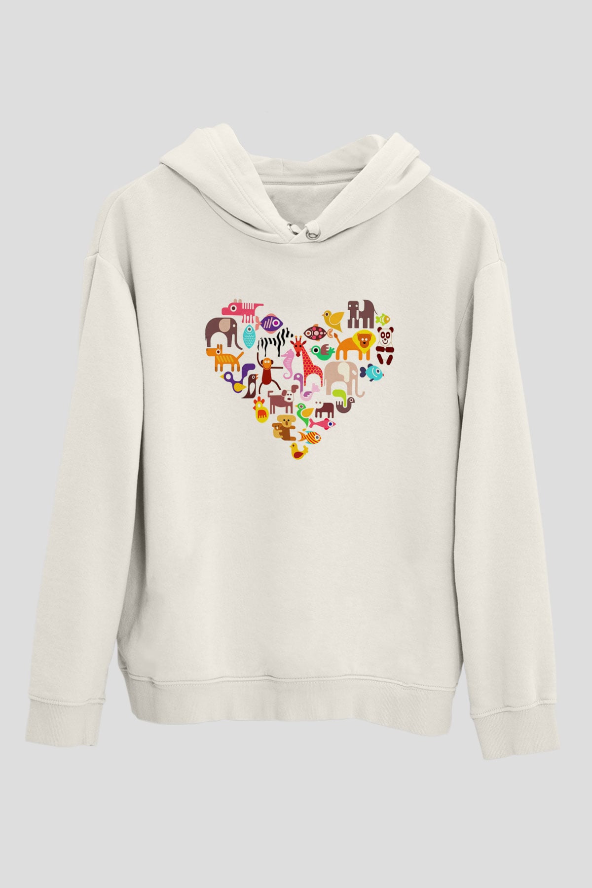 Veteriner Beyaz Unisex Hoodie