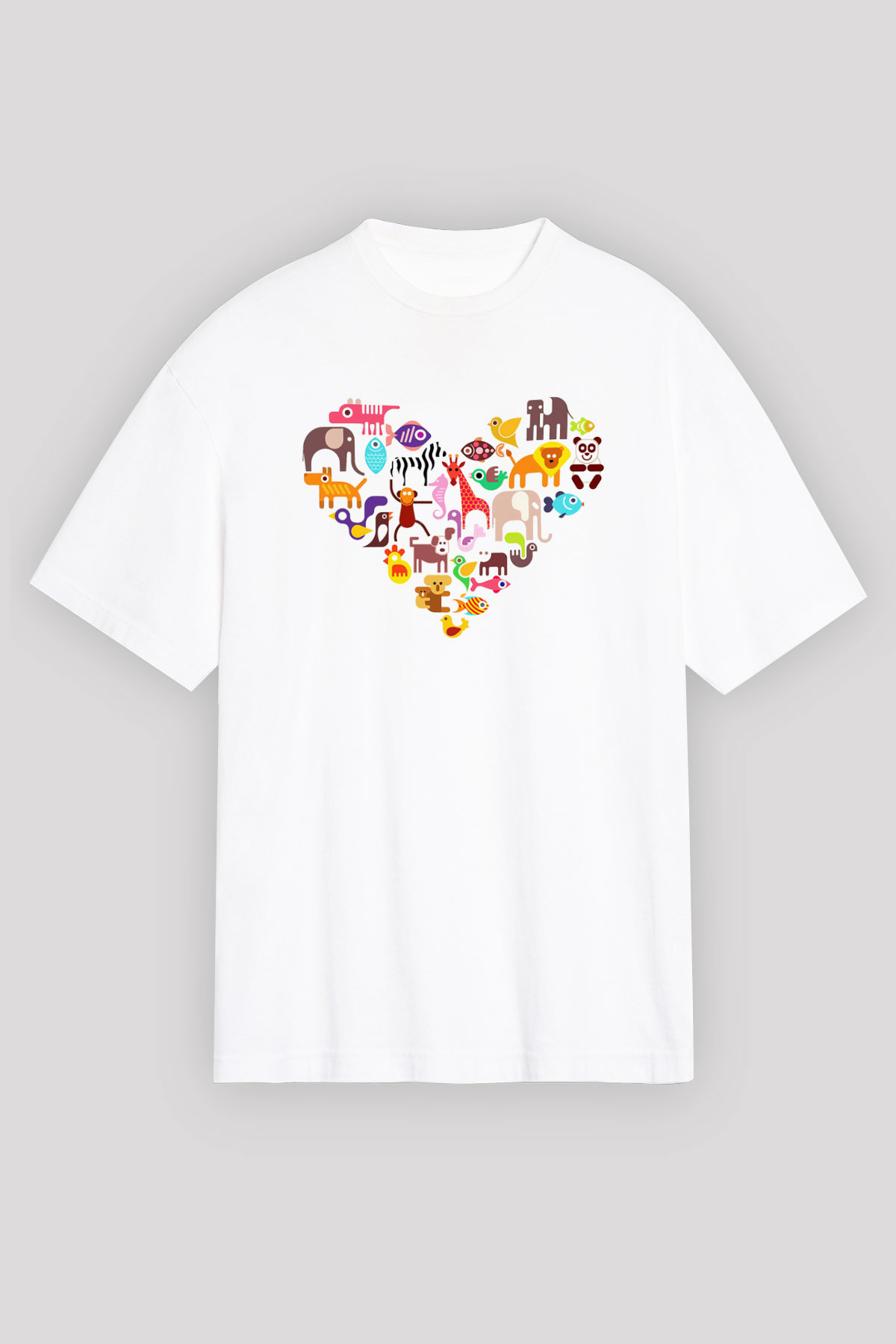 Veteriner Beyaz Unisex Oversize Tişört T-Shirt