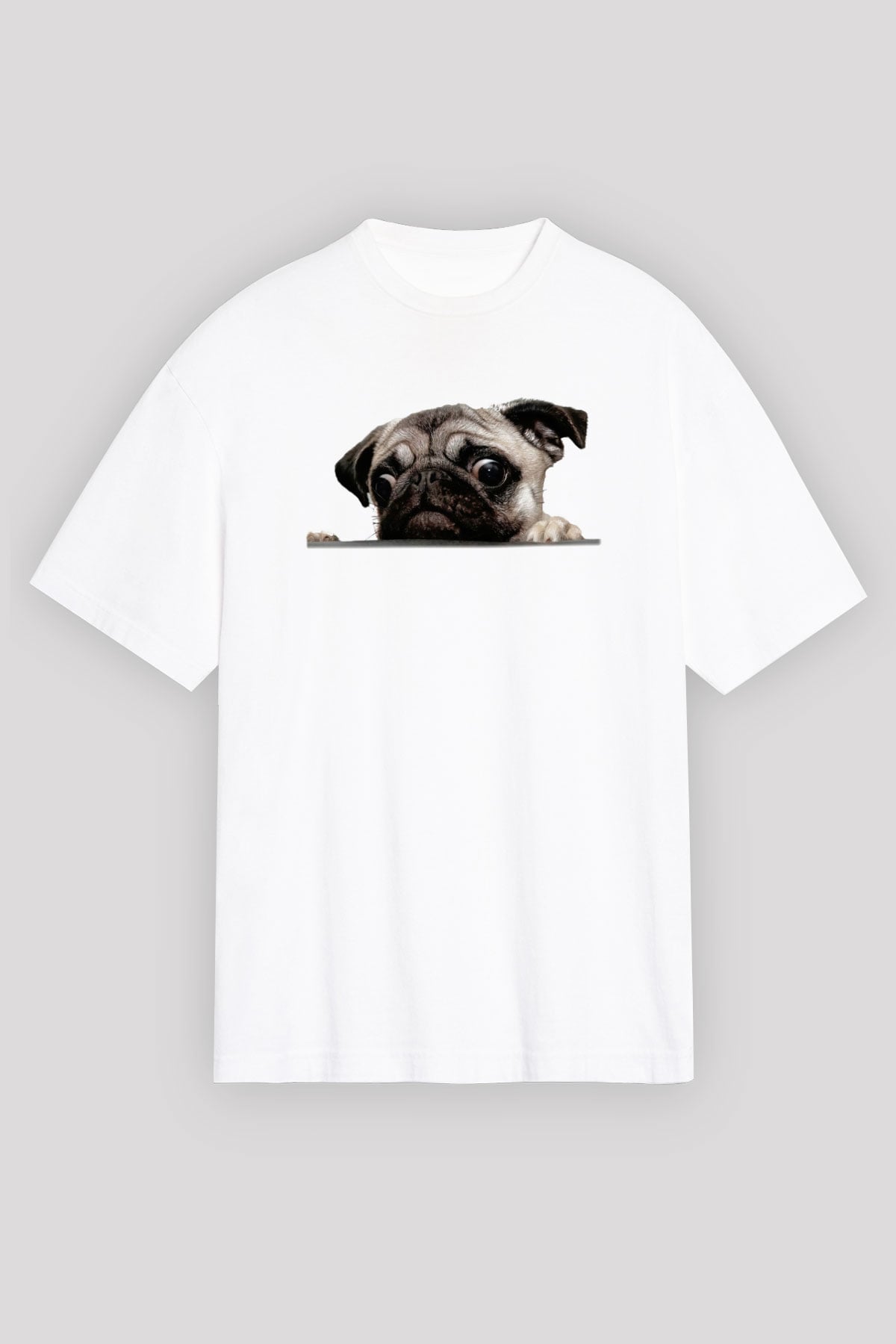 Veteriner Beyaz Unisex Oversize Tişört T-Shirt