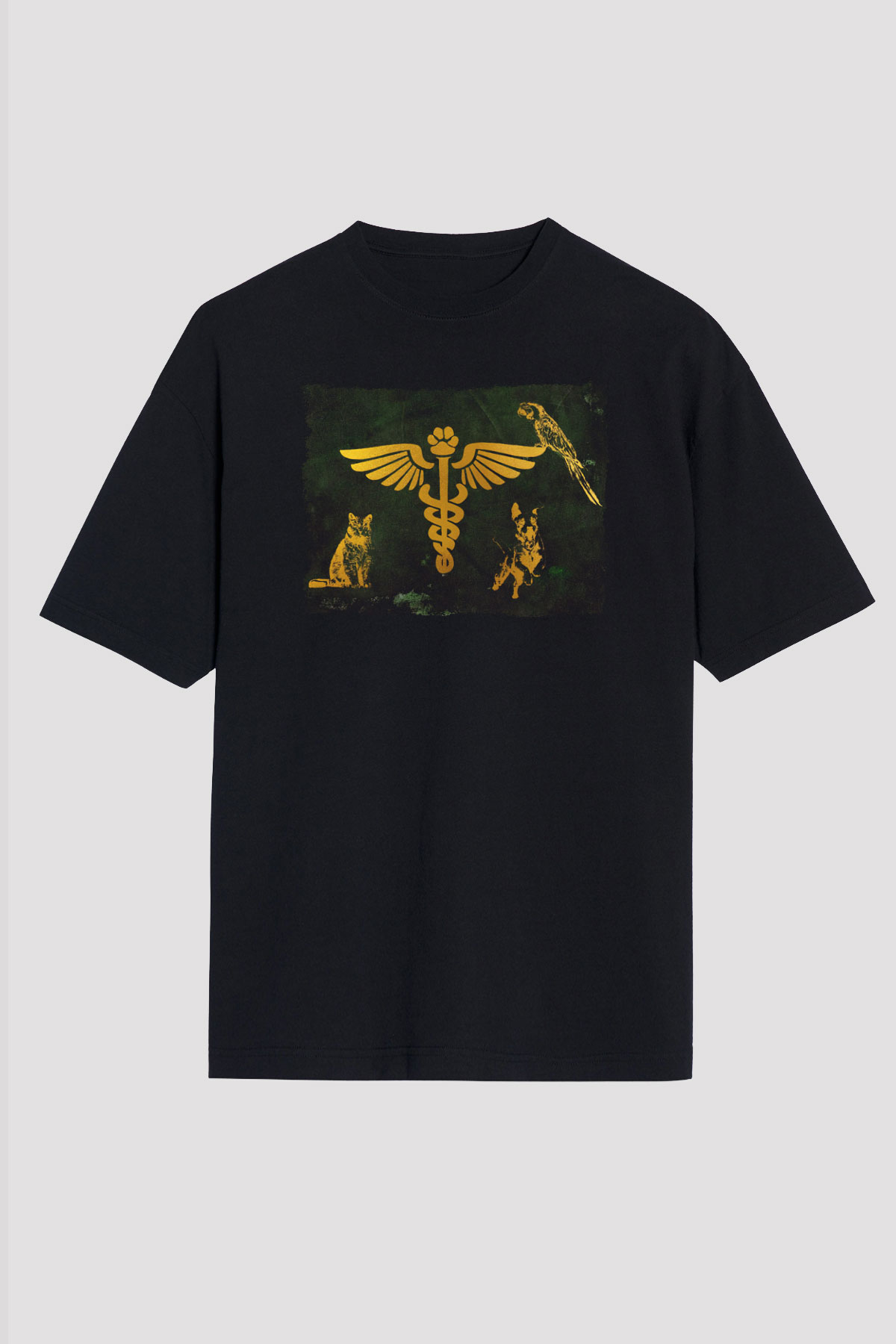 Veteriner Siyah Unisex Tişört T-Shirt - TişörtFabrikası