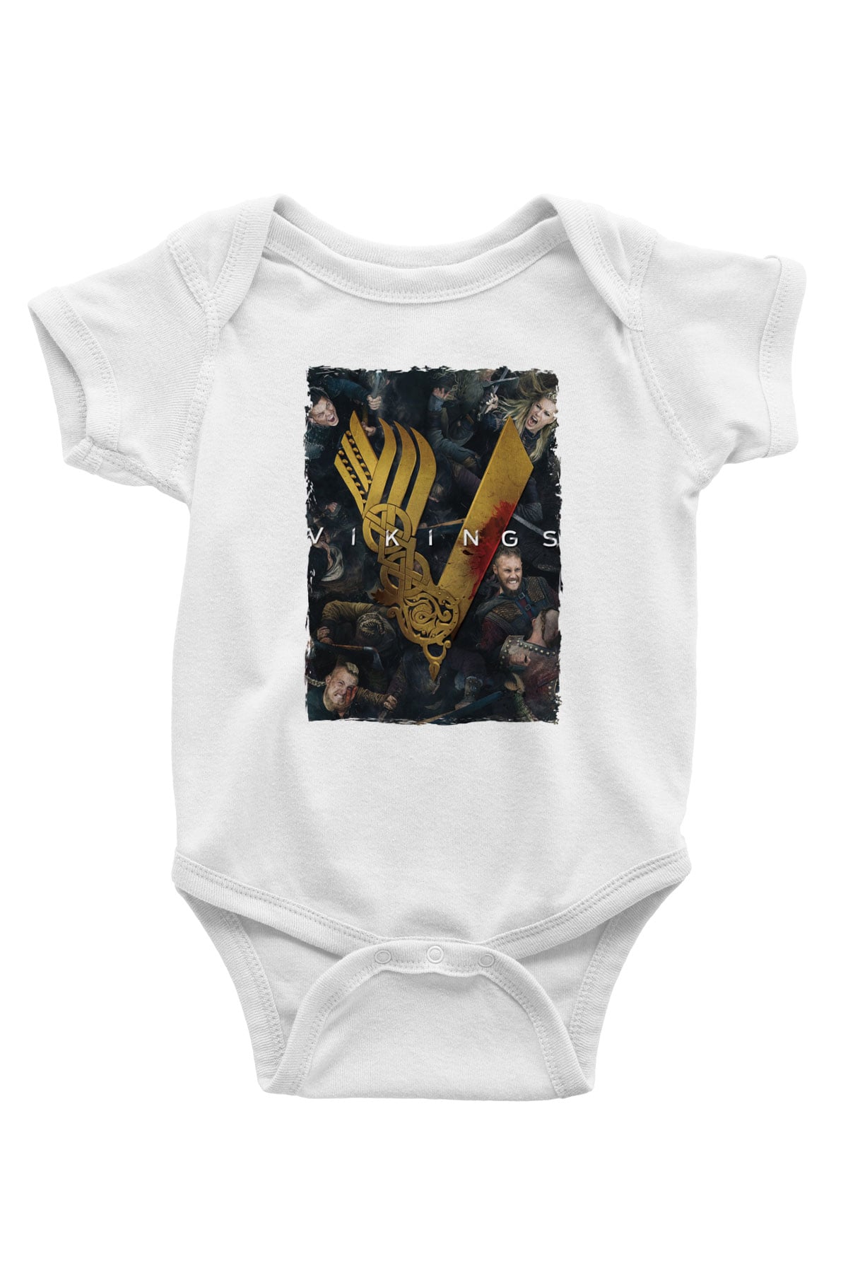 Vikings Beyaz Bebek Body - Zıbın