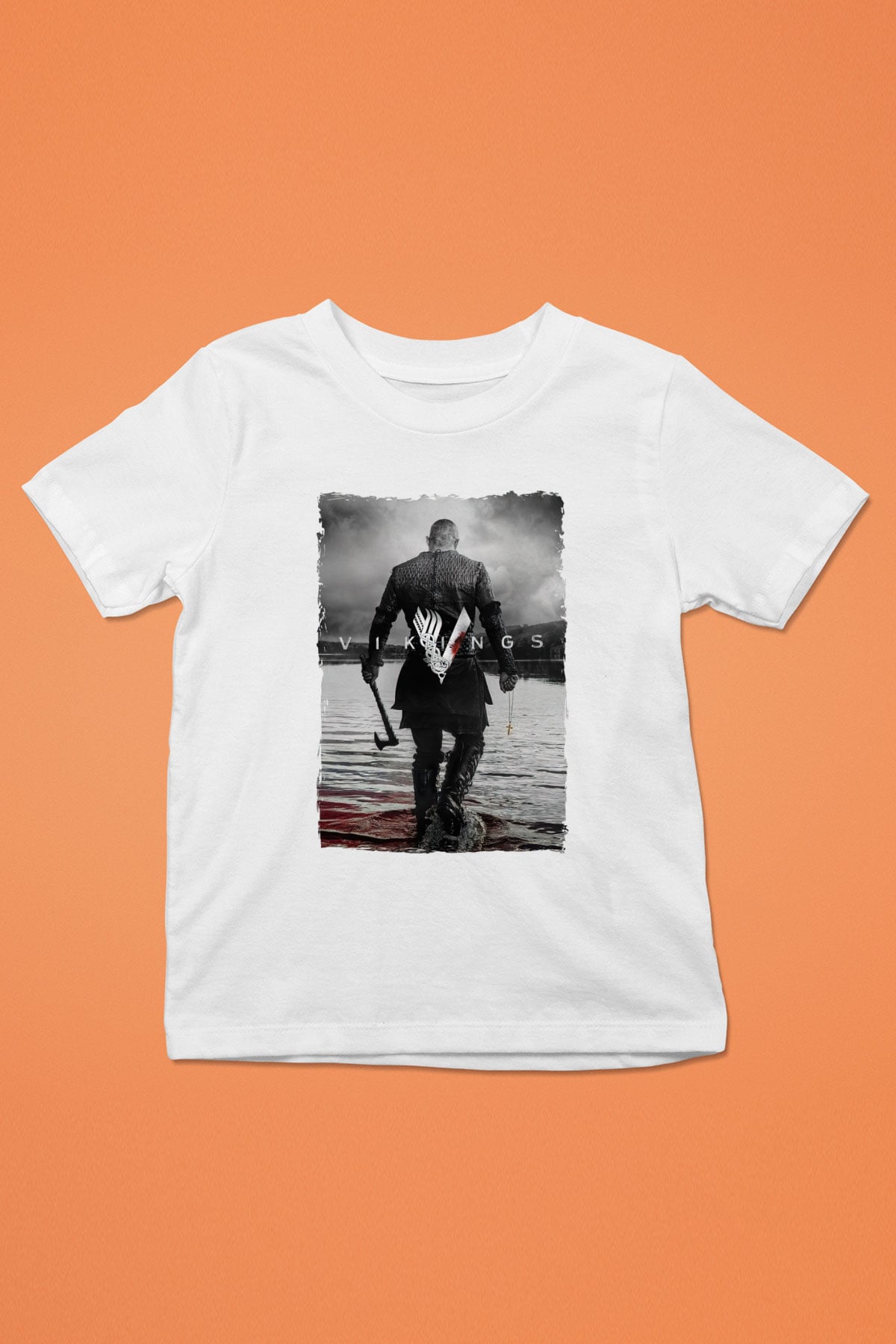 Vikings Beyaz Unisex Çocuk Tişört