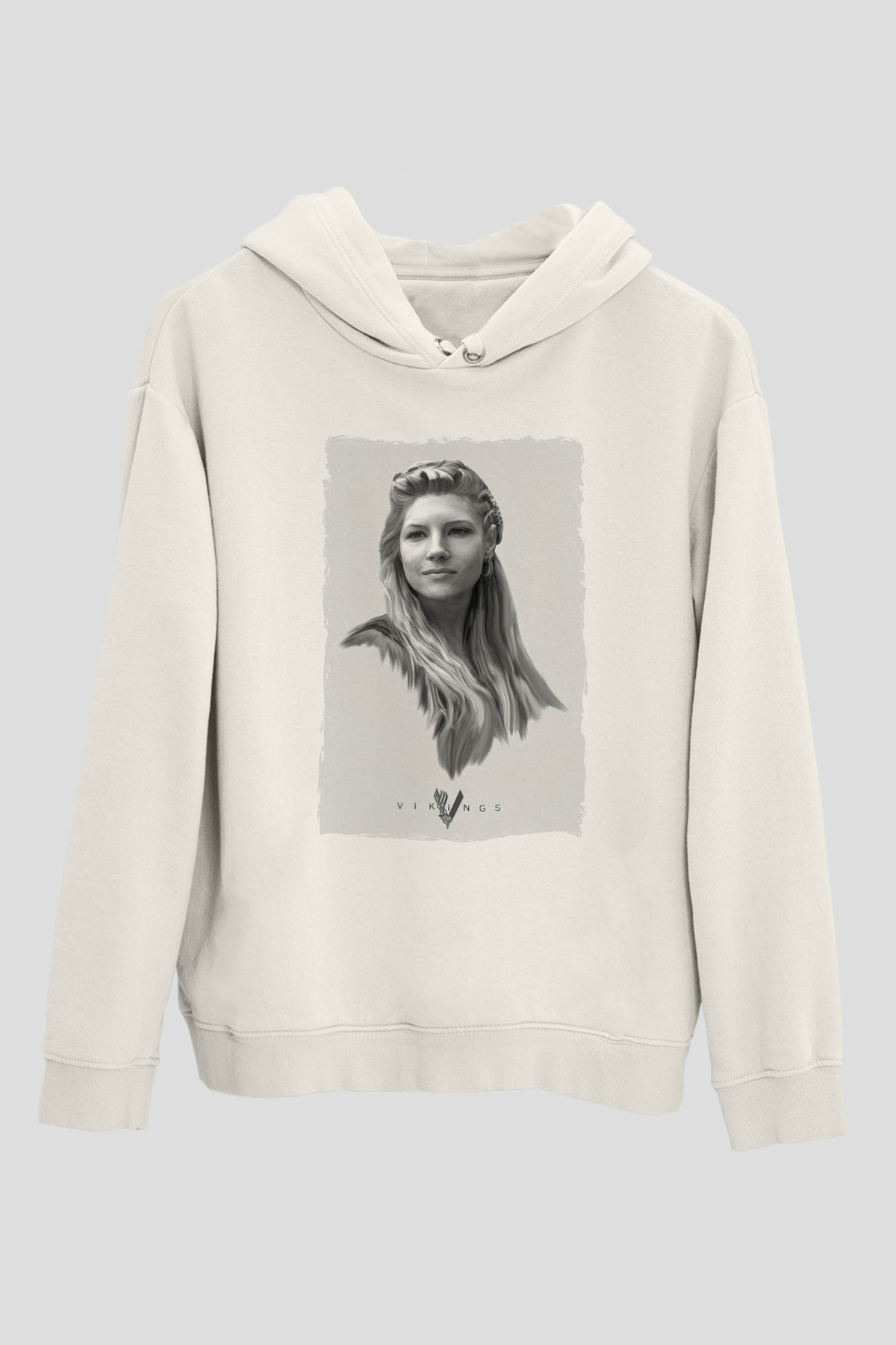 Vikings Beyaz Unisex Hoodie