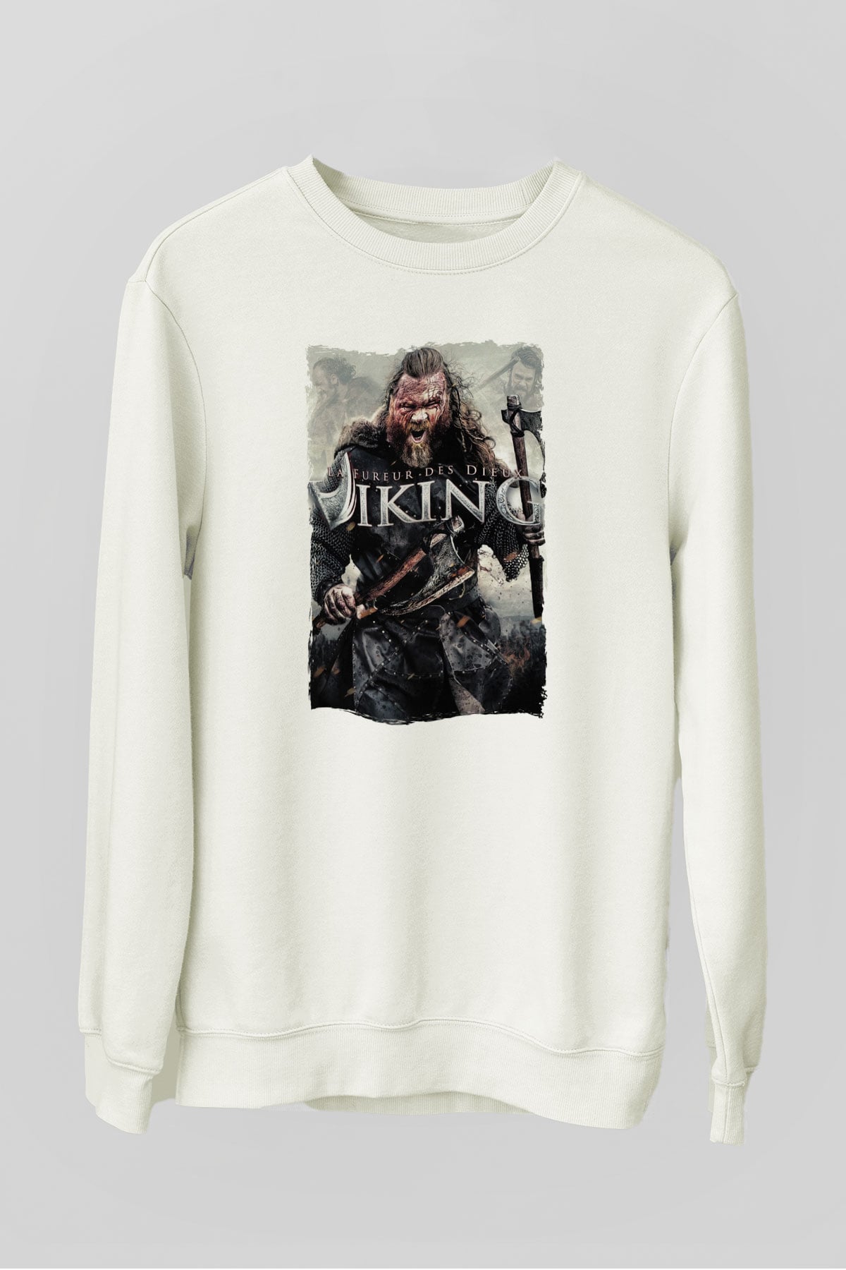 Vikings Beyaz Unisex Sweatshirt