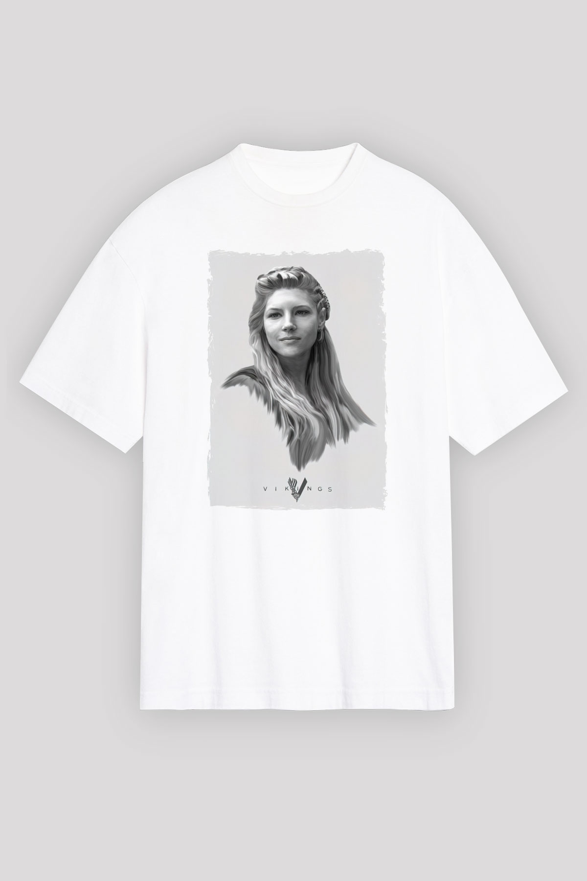 Vikings Beyaz Unisex Tişört T-Shirt