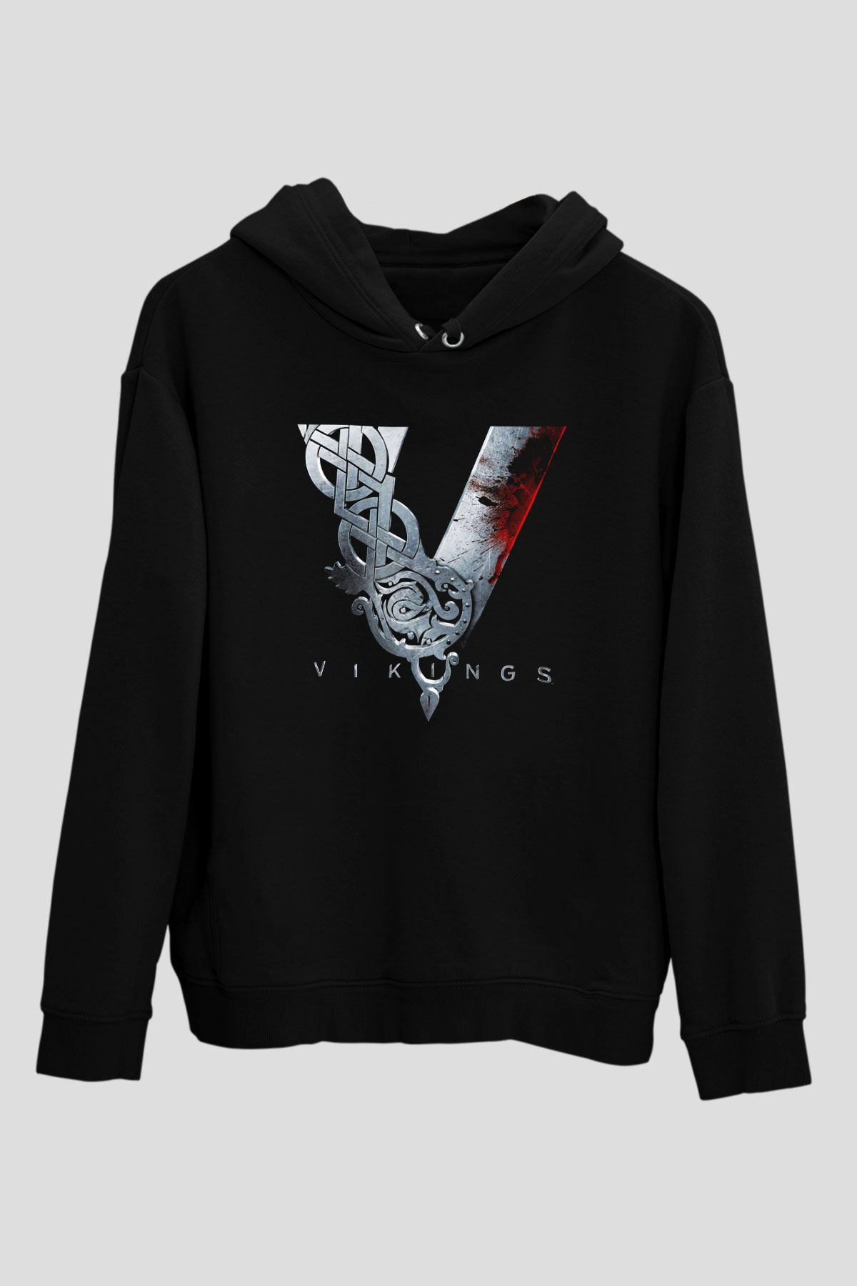Vikings Siyah Unisex Hoodie