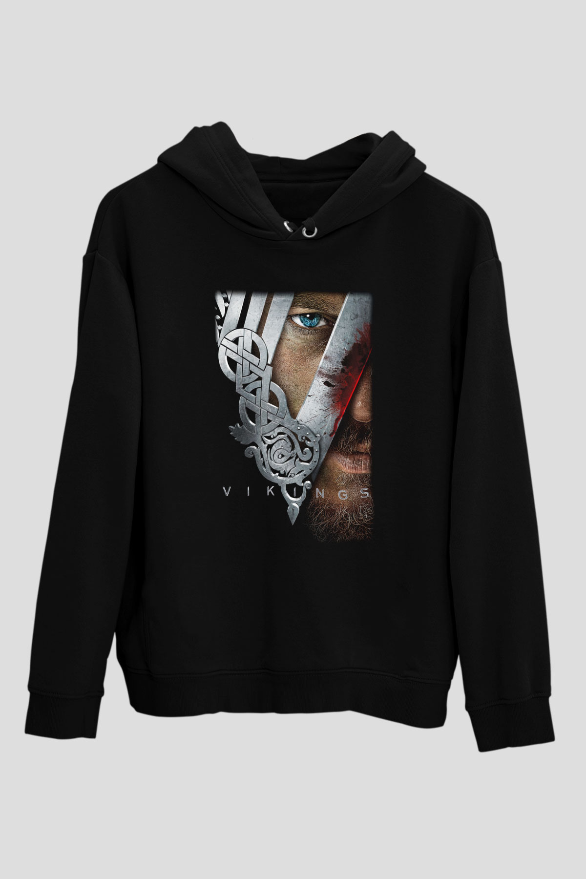 Vikings Siyah Unisex Hoodie