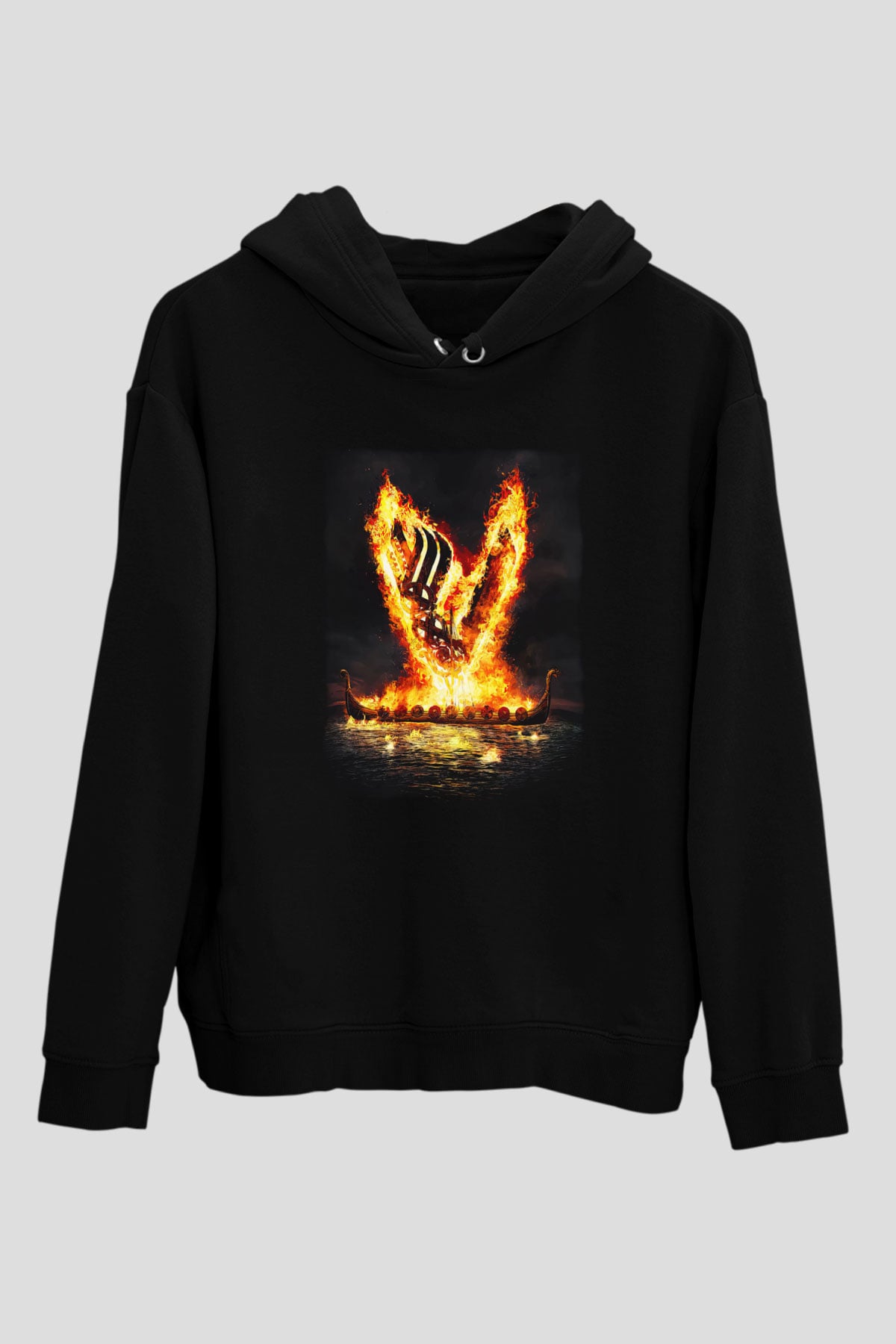 Vikings Siyah Unisex Hoodie