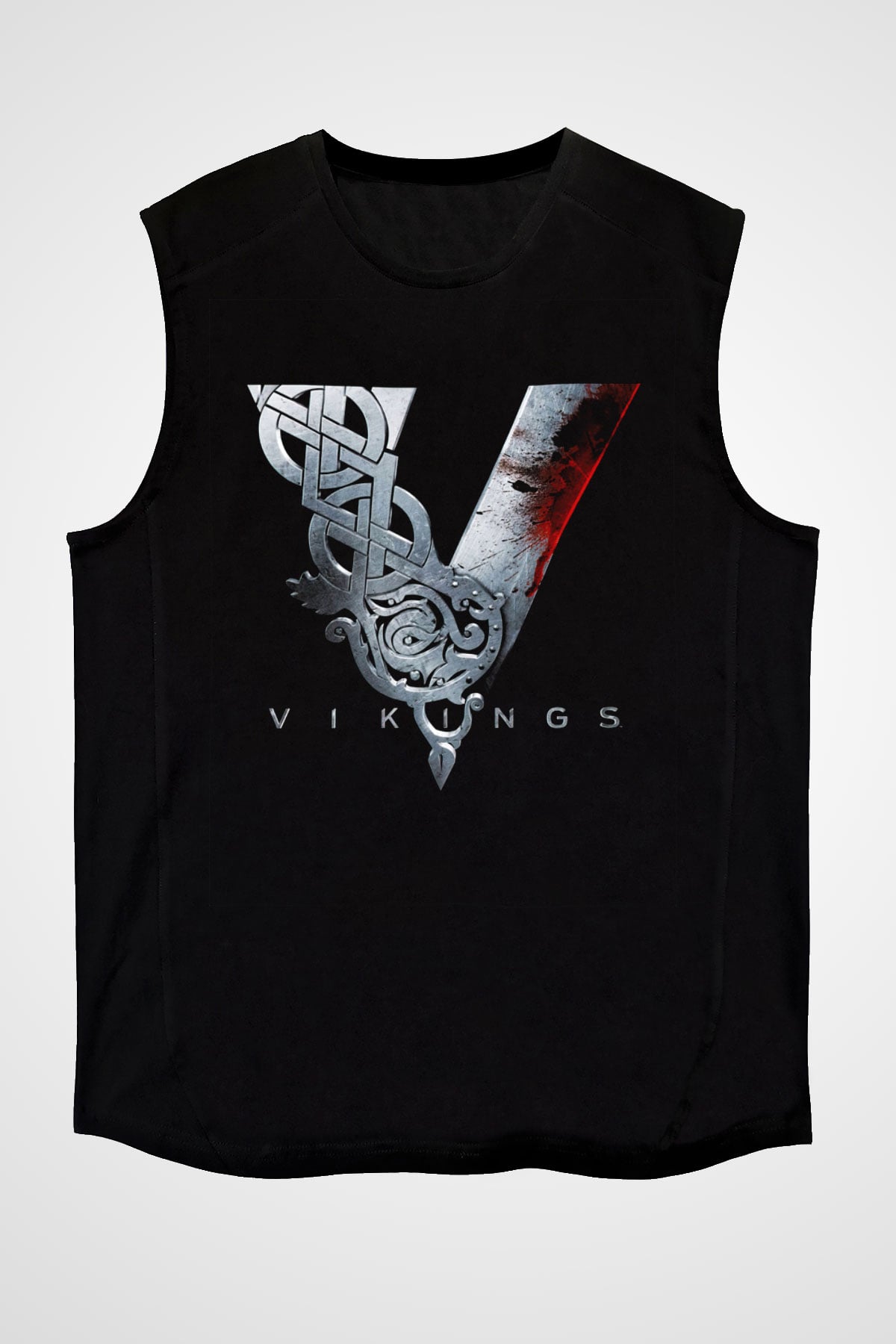 Vikings Siyah Unisex Kolsuz Tişört
