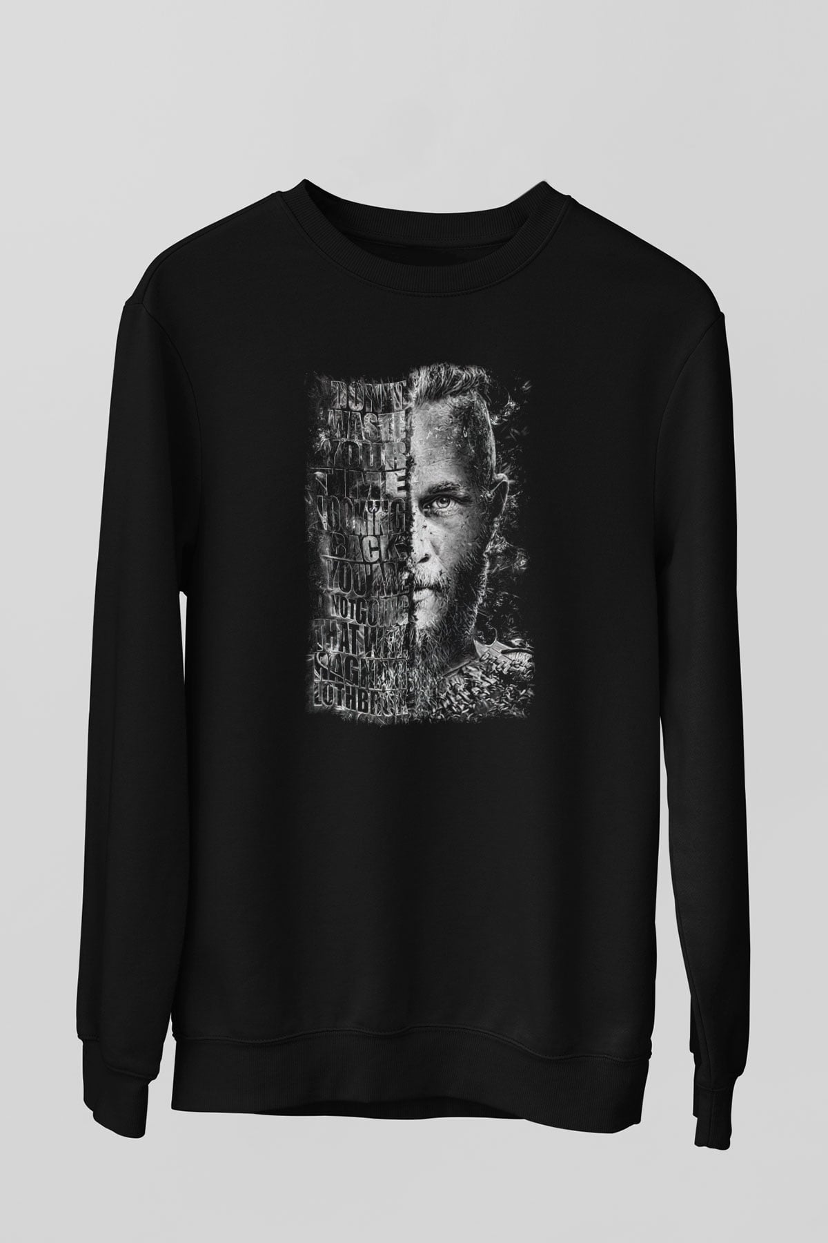 Vikings Siyah Unisex Sweatshirt