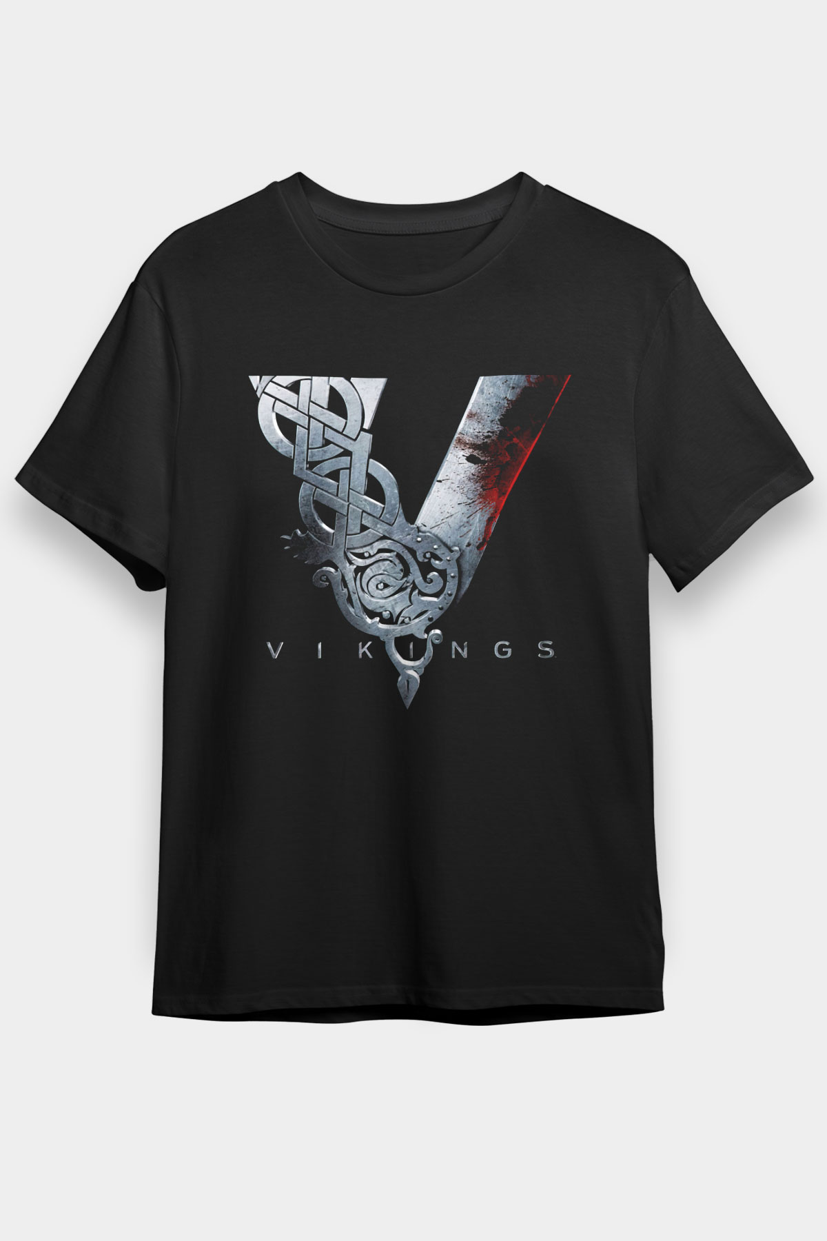 Vikings Siyah Unisex Graphic Tee - STREETWEAR