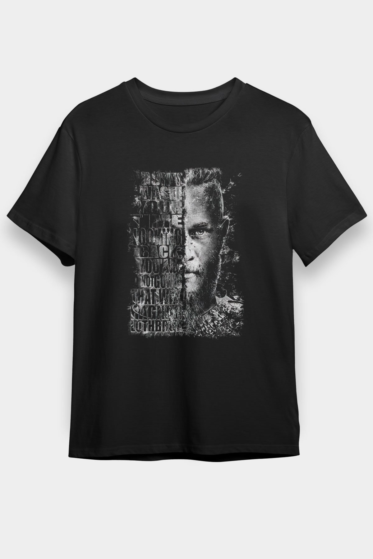 Vikings Siyah Unisex Graphic Tee - STREETWEAR