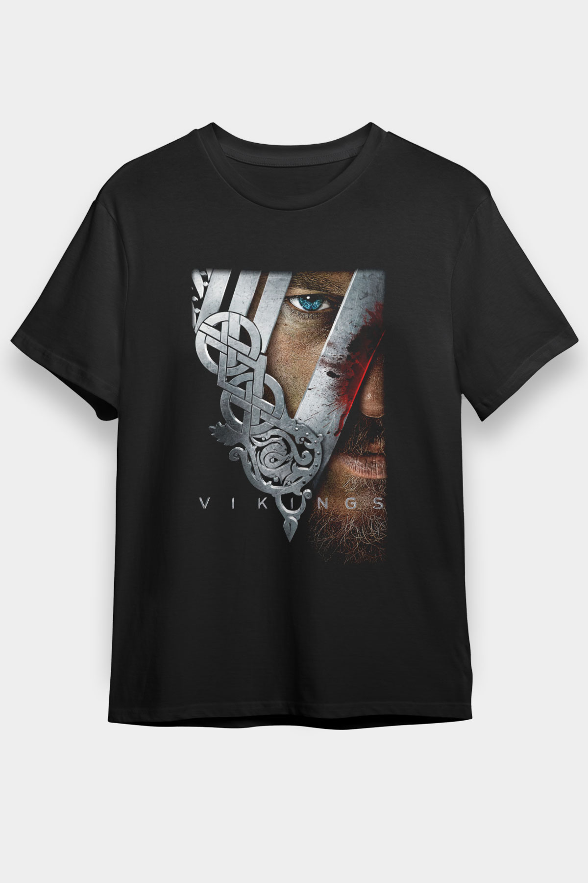 Vikings Siyah Unisex Graphic Tee - STREETWEAR