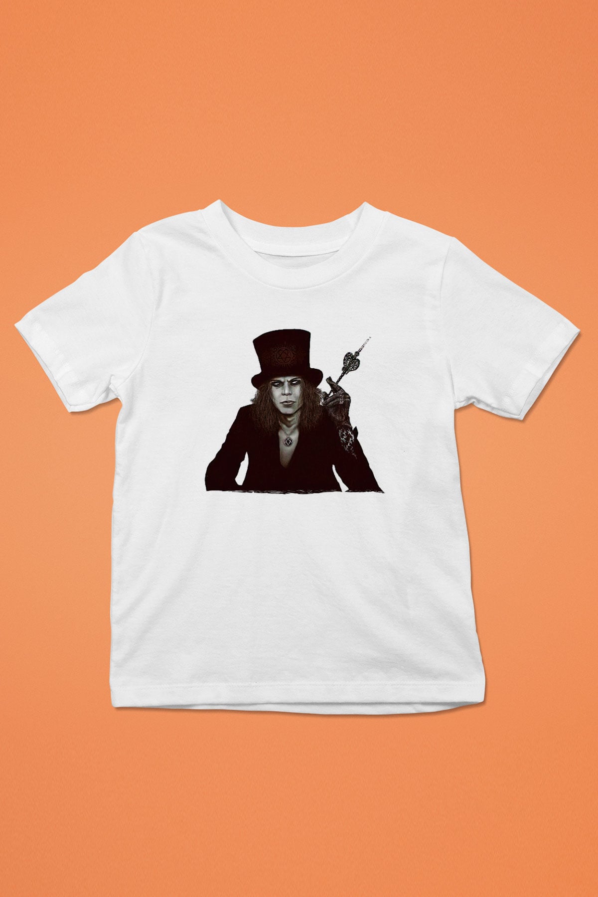 Ville Valo Baskılı Beyaz Unisex Beyaz Çocuk Tişört - Tshirt