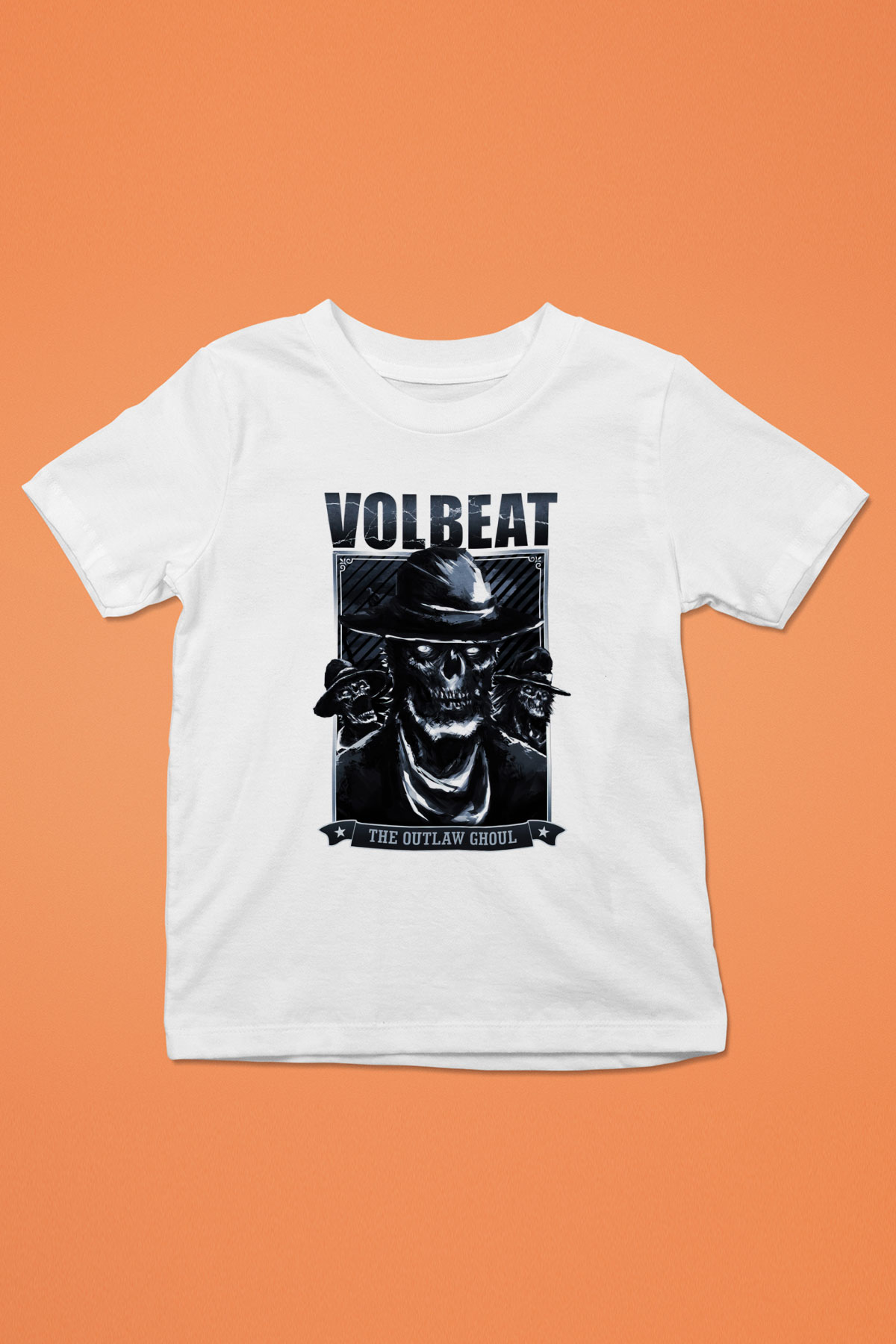 Volbeat Baskılı Beyaz Unisex Çocuk Tişört