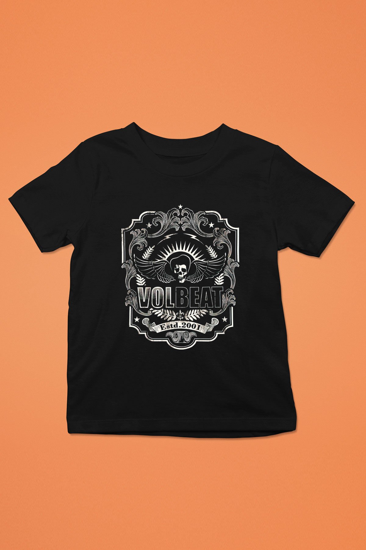 Volbeat Baskılı Siyah Unisex Çocuk Tişört