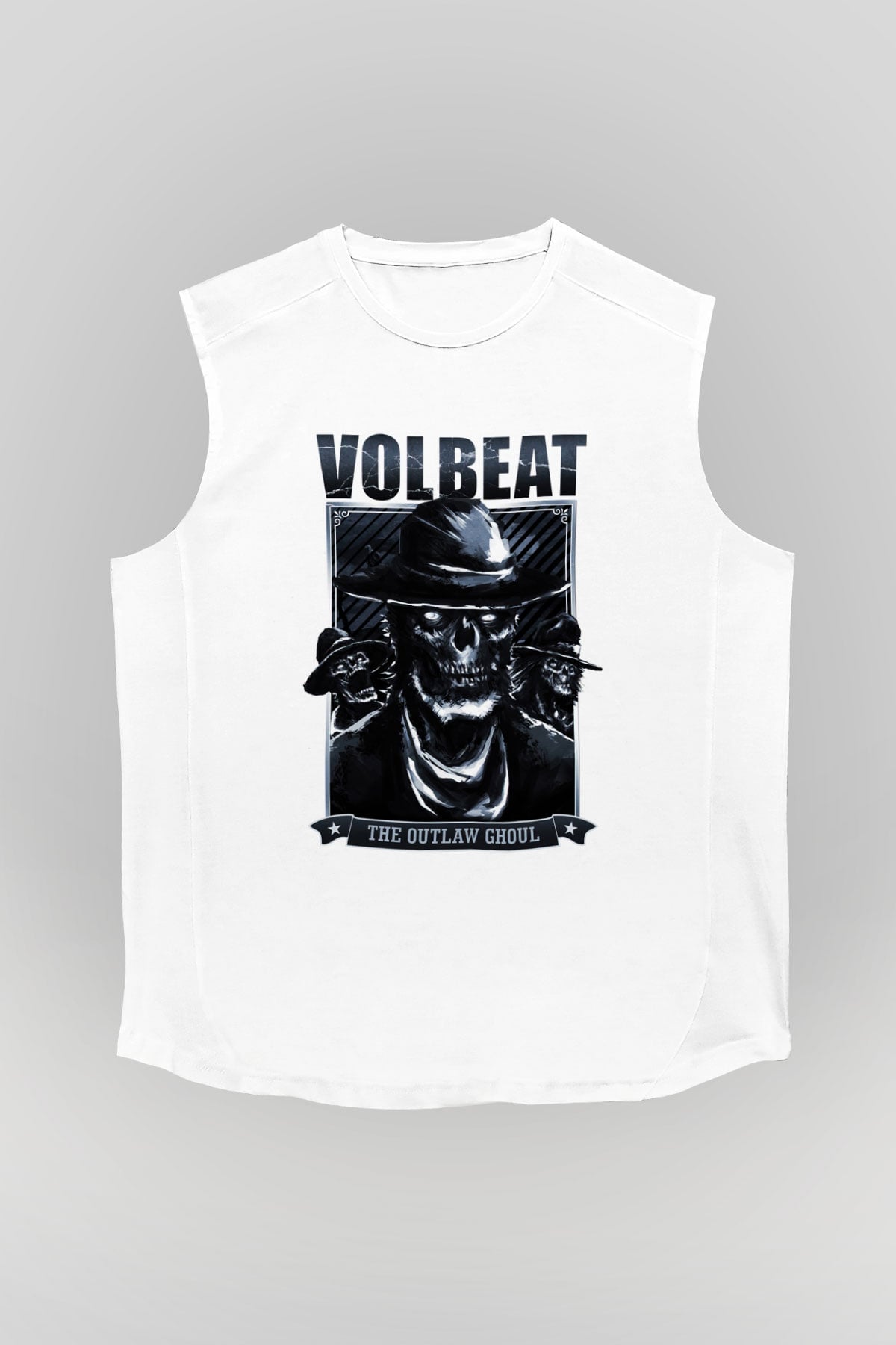 Volbeat Beyaz Unisex Kolsuz Tişört