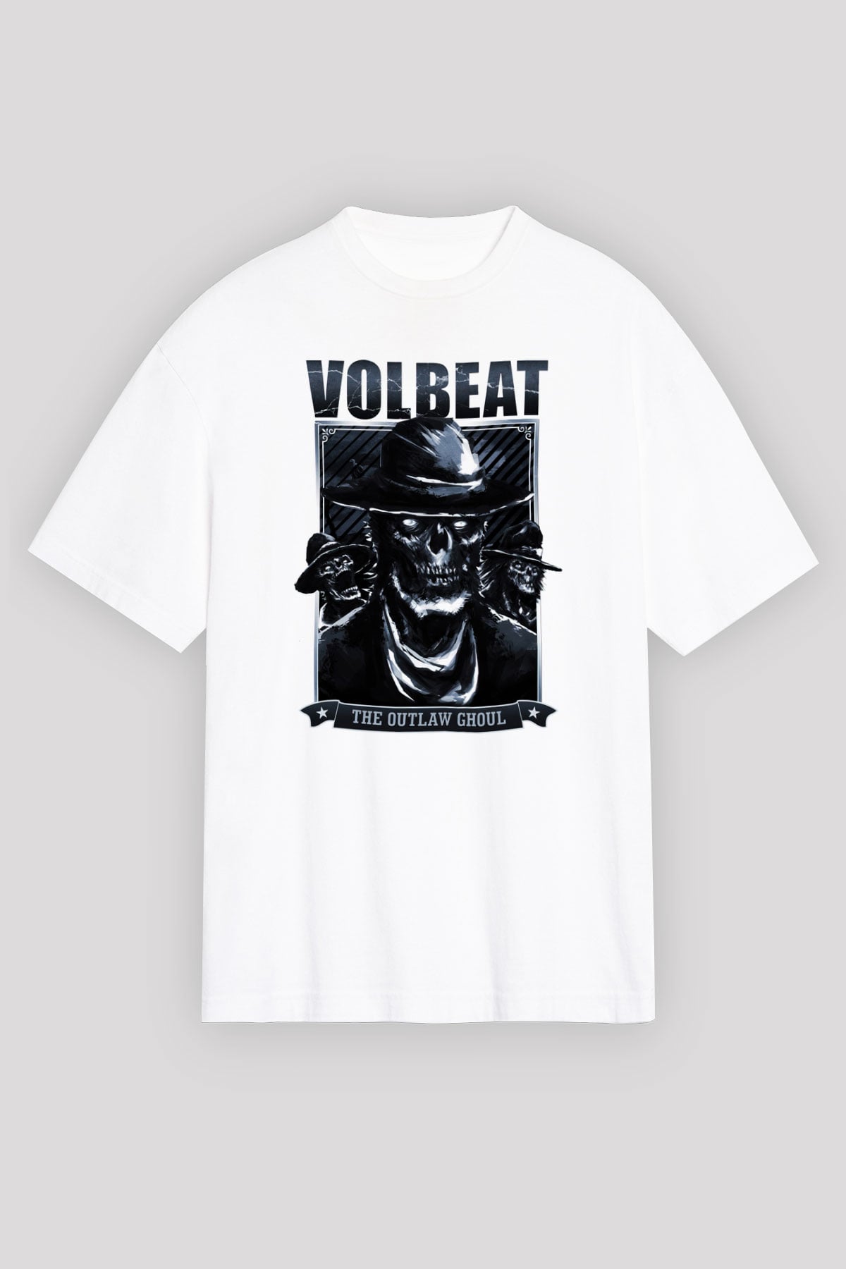 Volbeat Beyaz Unisex Oversize Tişört T-Shirt