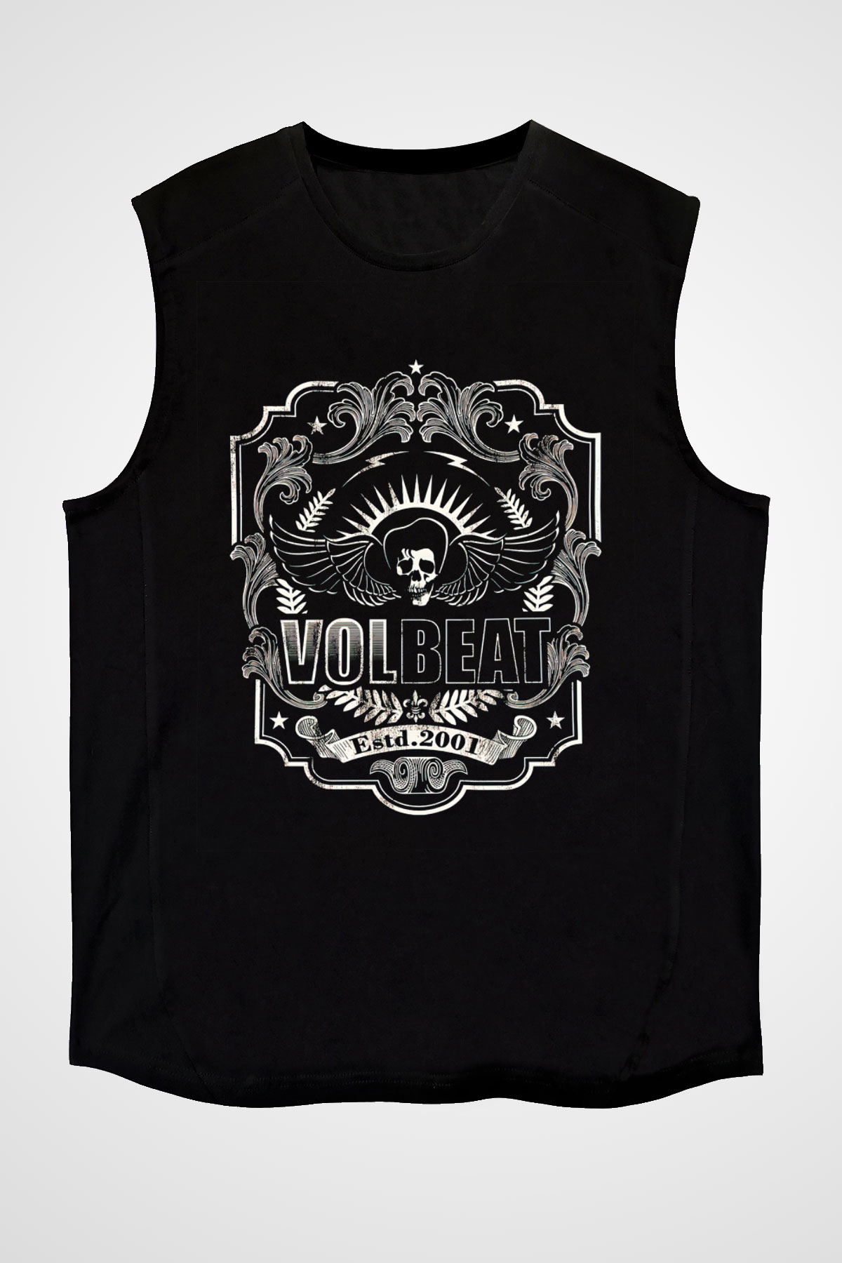 Volbeat Siyah Unisex Kolsuz Tişört