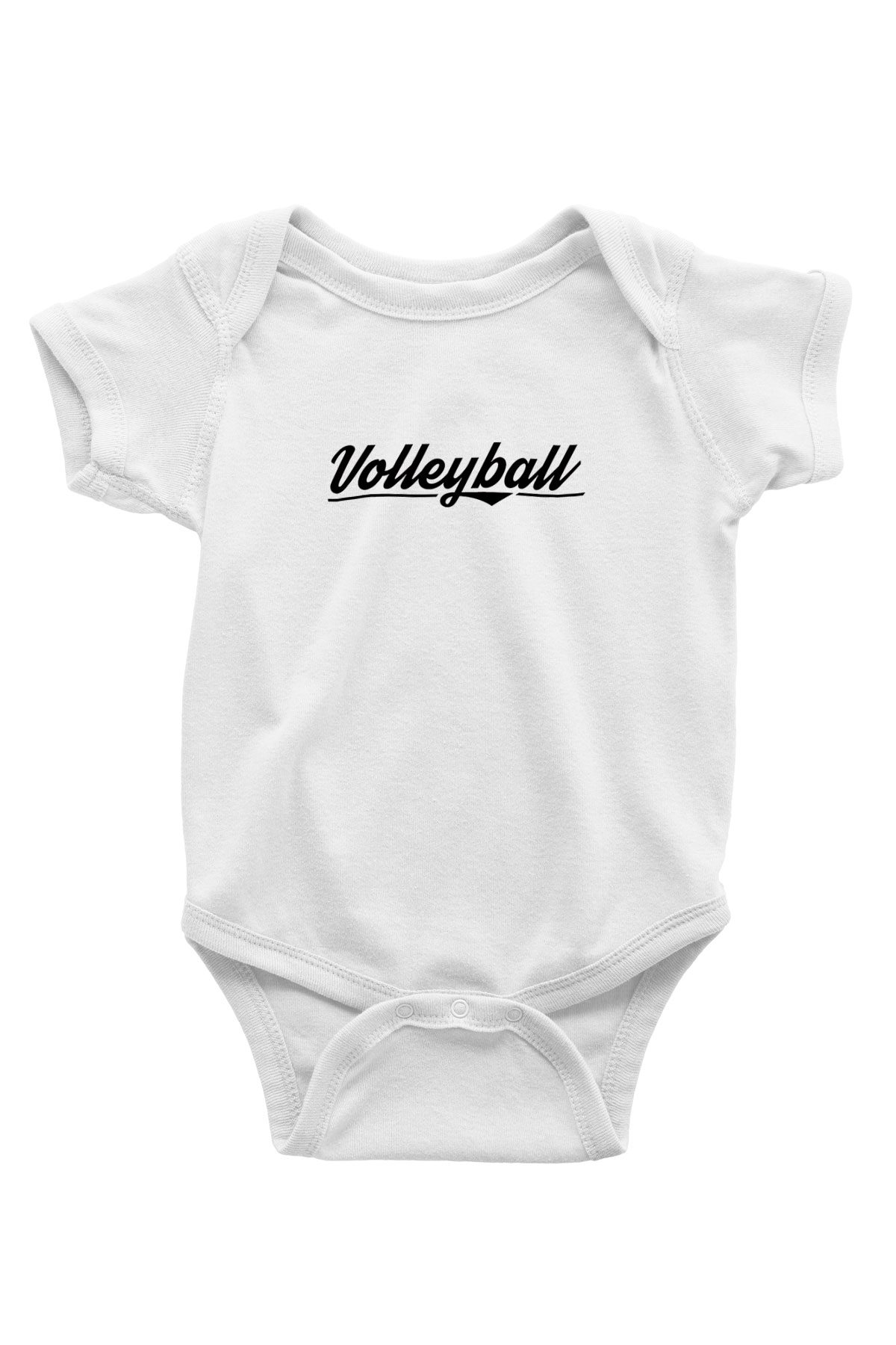 Voleybol Baskılı Beyaz Bebek Body - Zıbın