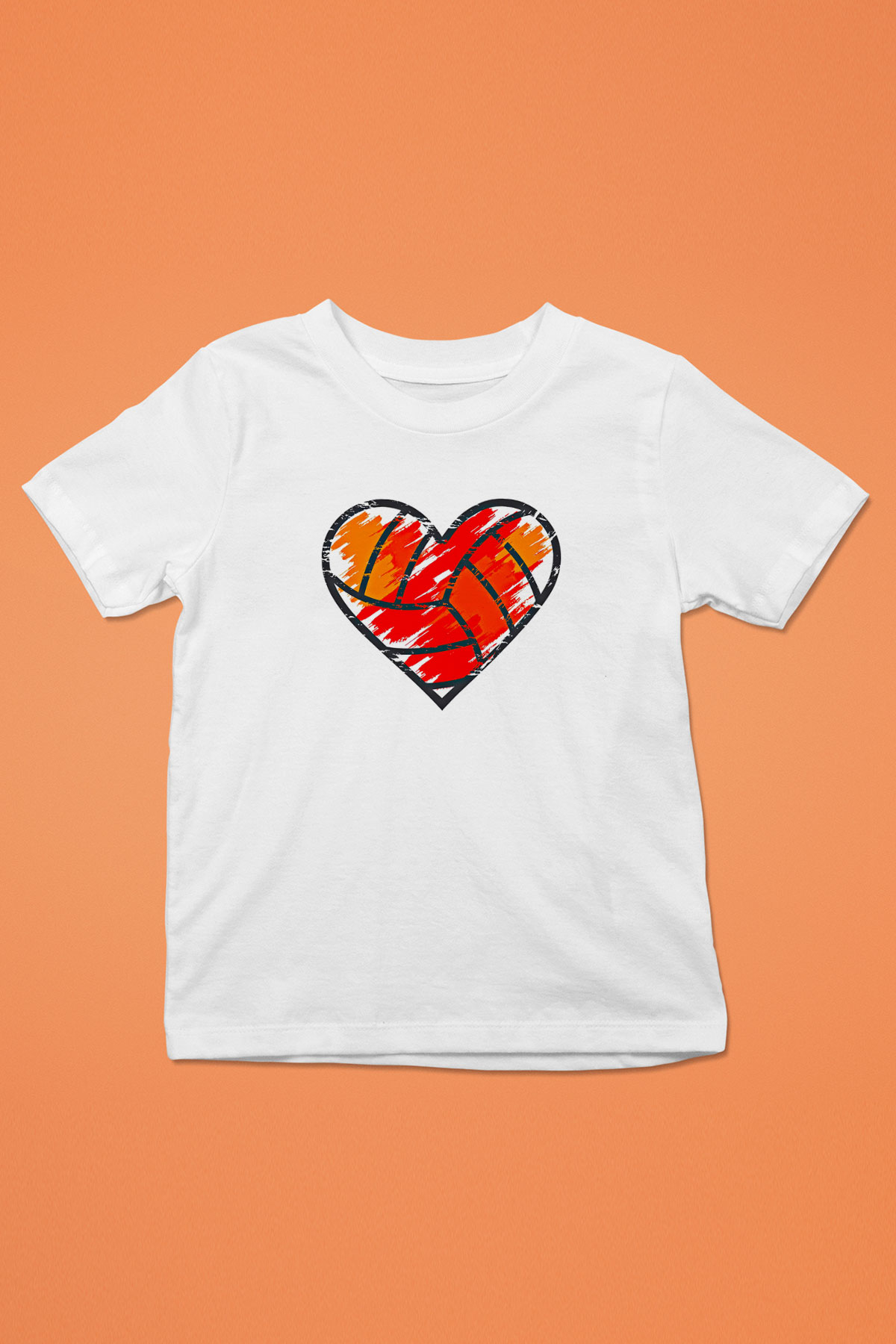Voleybol Baskılı Unisex Beyaz Çocuk Tişört - Tshirt