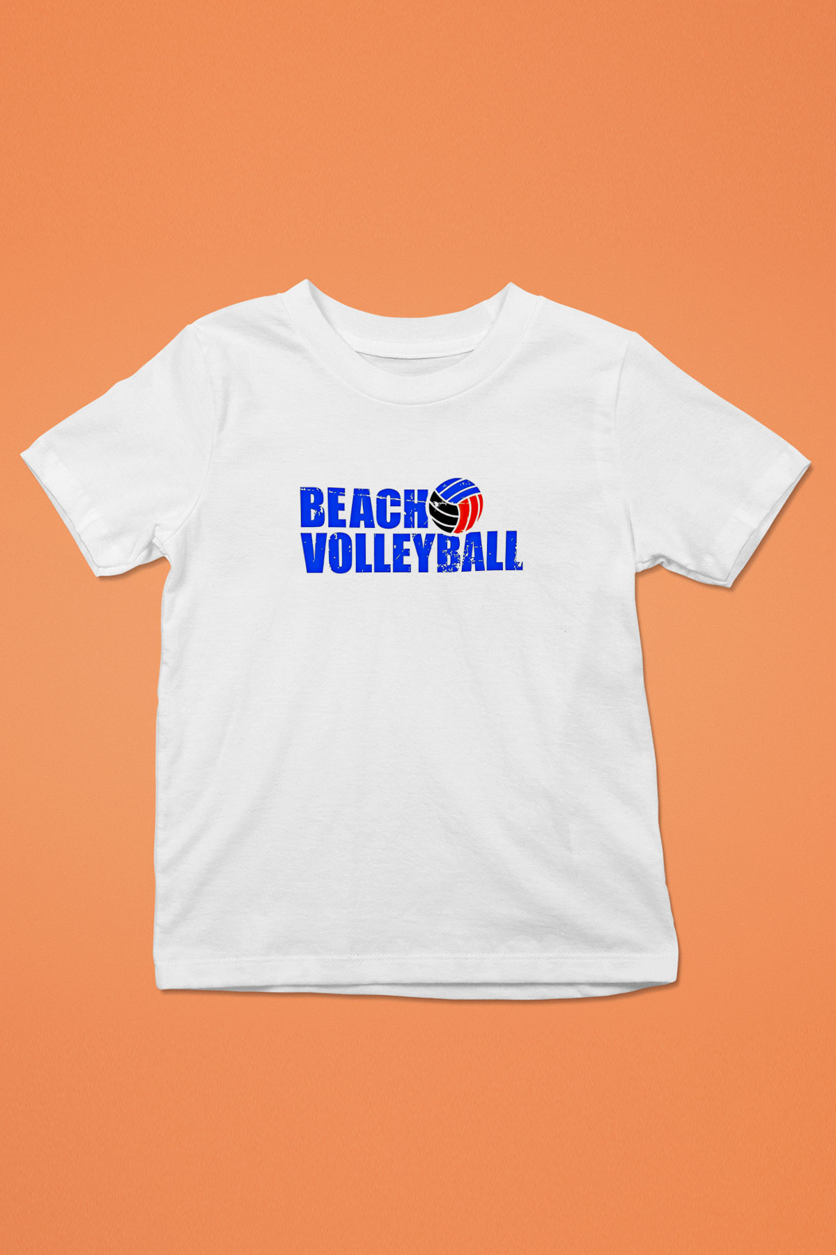 Voleybol Baskılı Unisex Beyaz Çocuk Tişört - Tshirt
