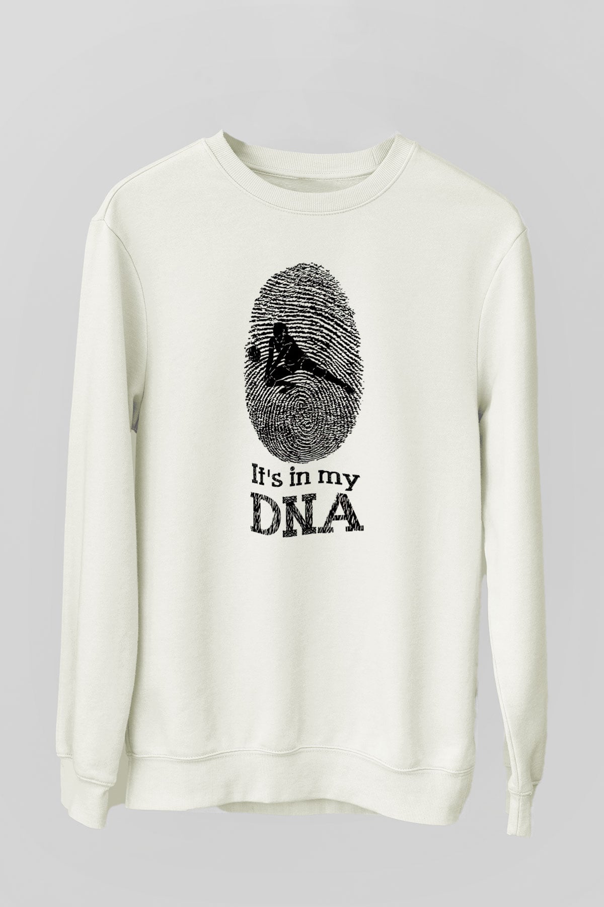 Voleybol Baskılı Unisex Ekru Sweatshirt