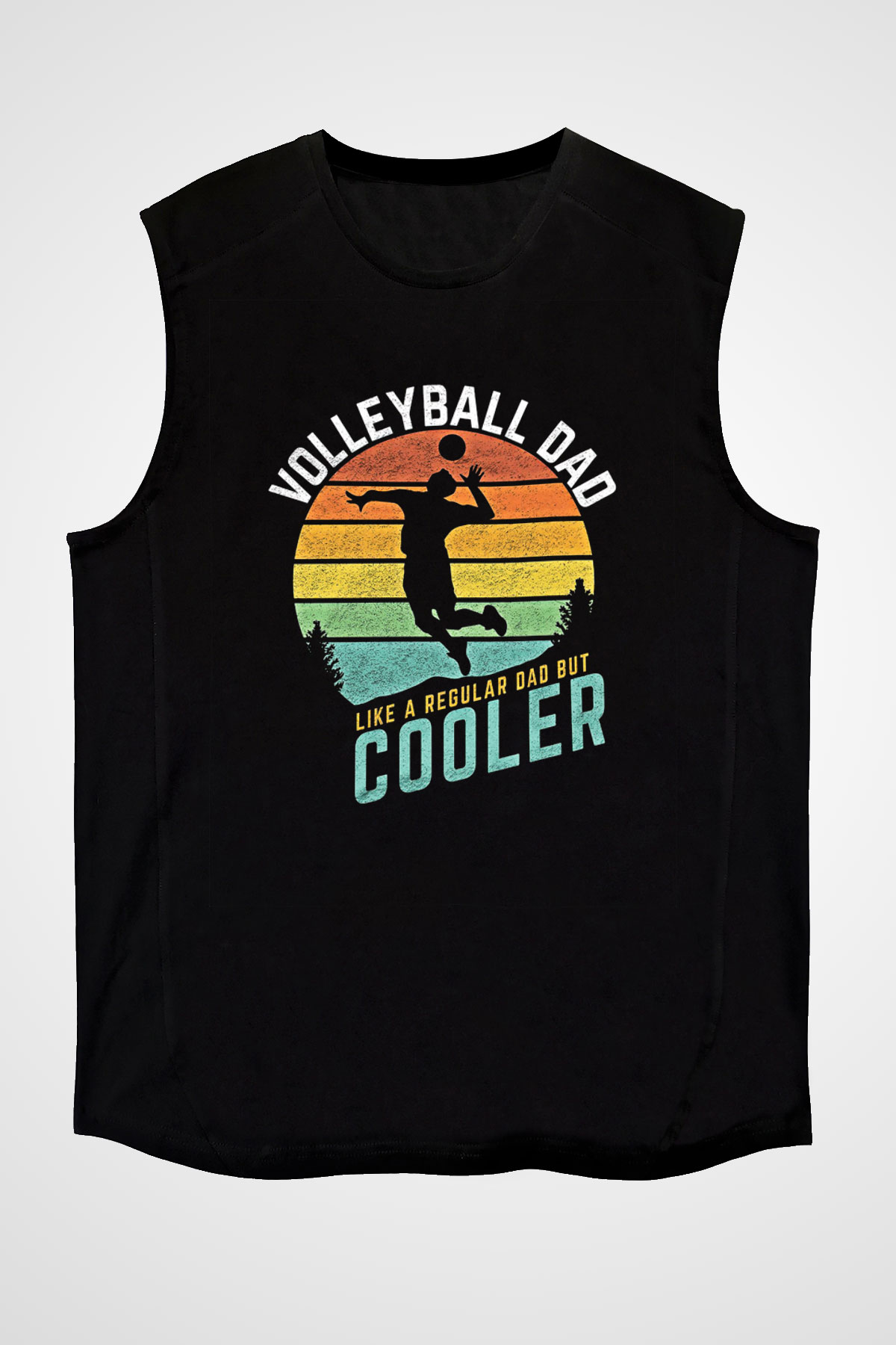 Voleybol - Volleyball Baskılı Unisex Siyah Kolsuz Tişört