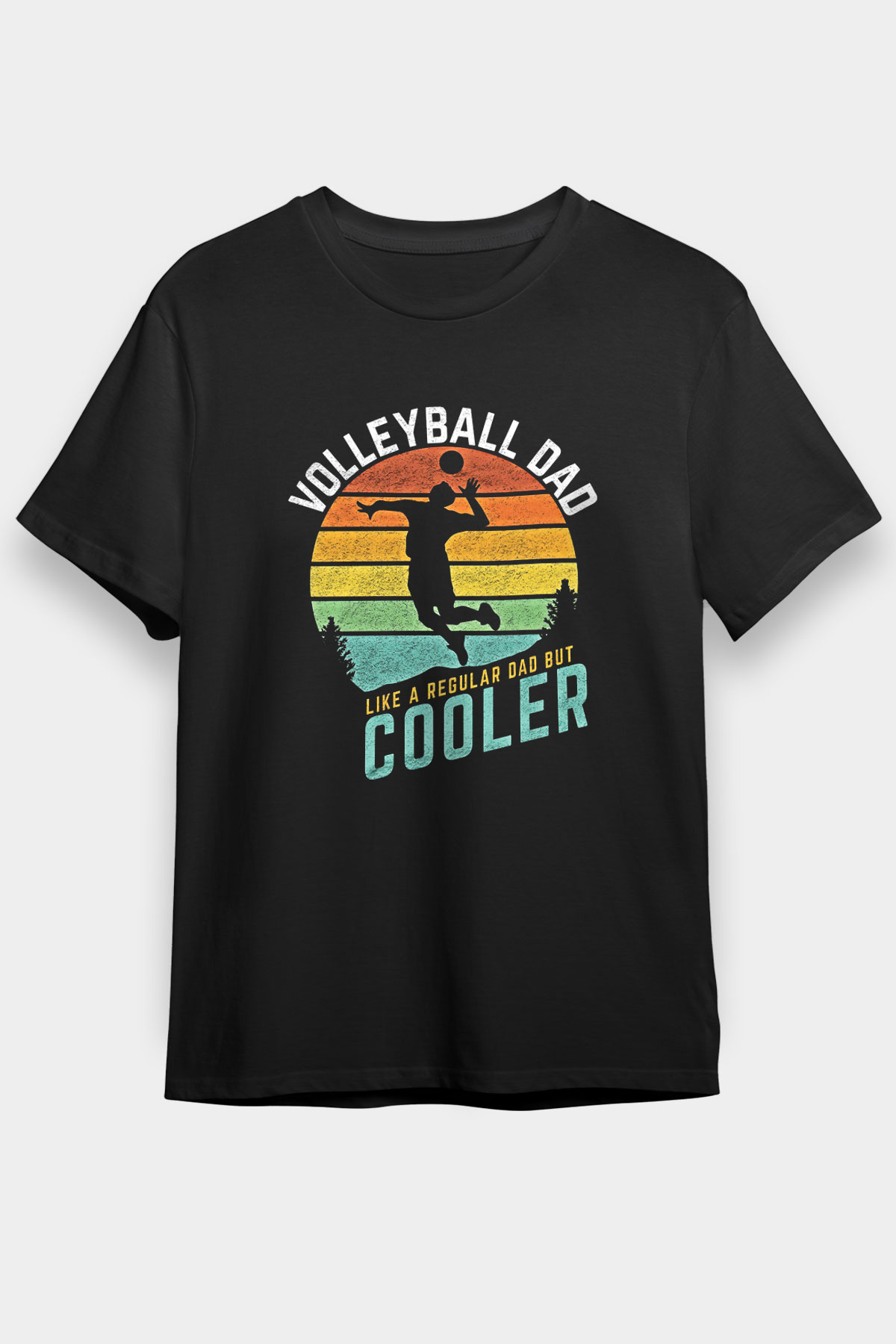 Voleybol - Volleyball Baskılı Unisex Siyah Tişört - Tshirt