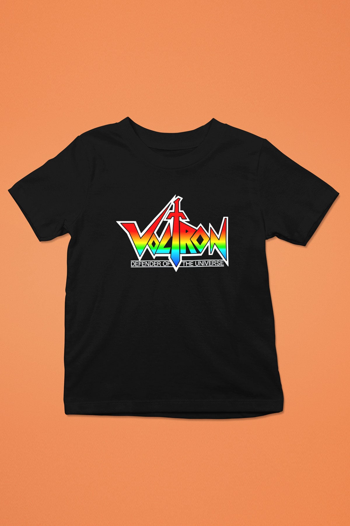 Voltron Baskılı Siyah Unisex Çocuk Tişört