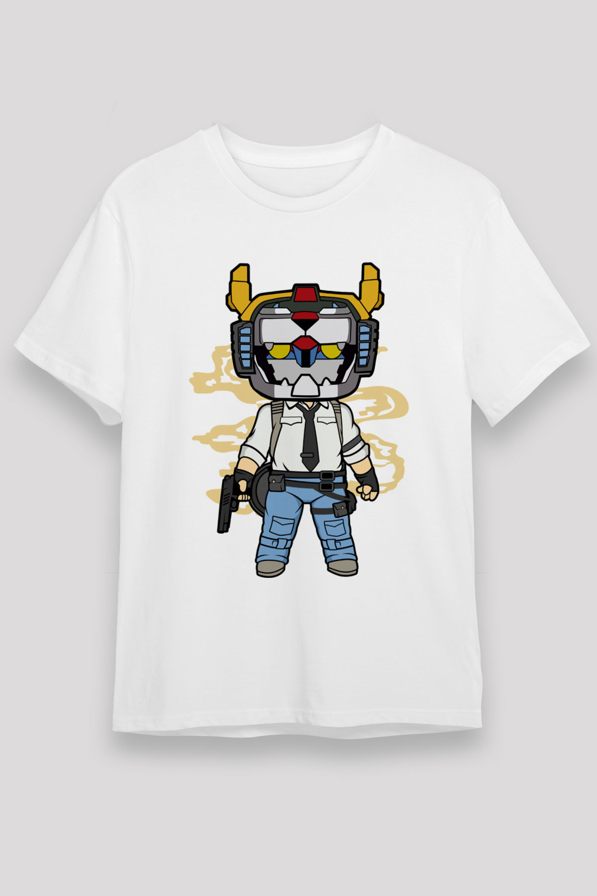 Voltron Pub-G Baskılı Unisex Beyaz Tişört