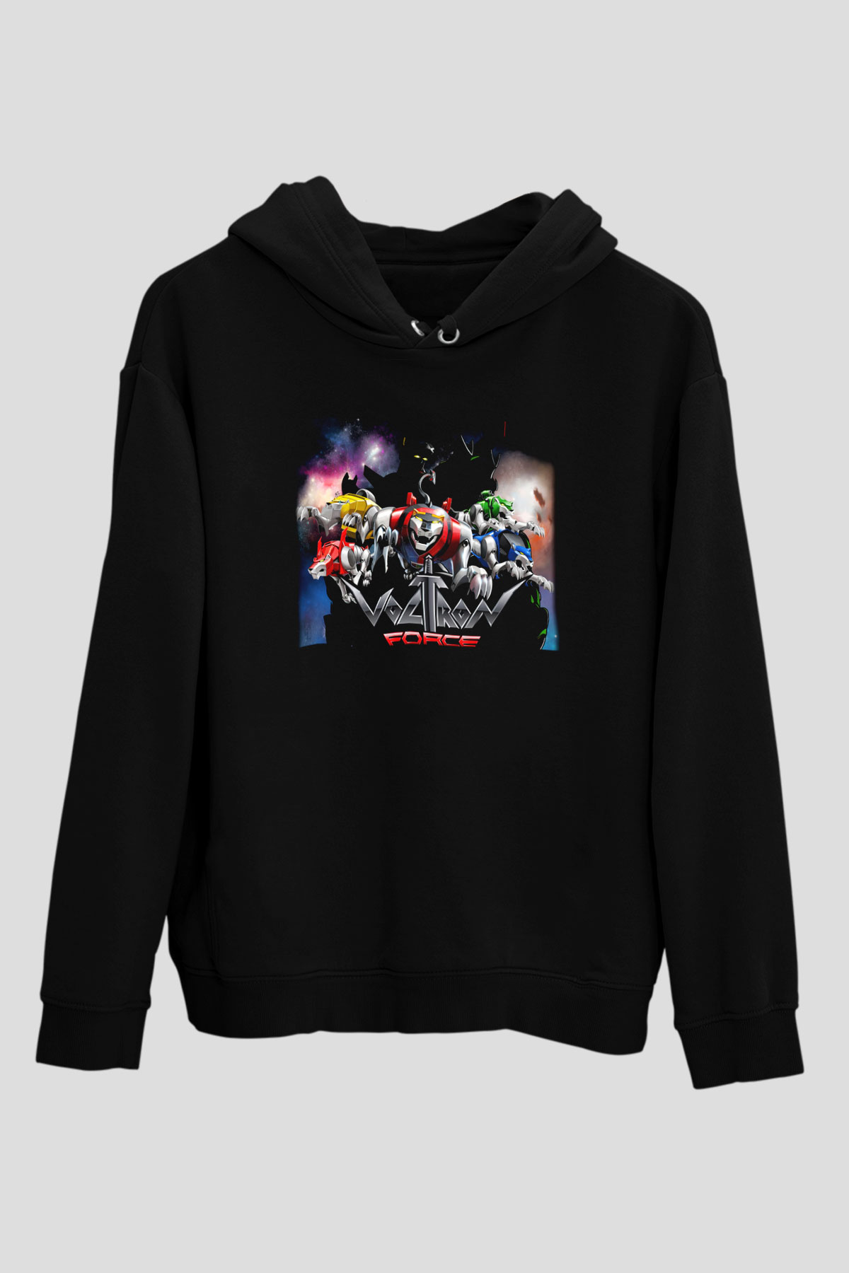 Voltron Siyah Unisex Kapüşonlu Sweatshirt