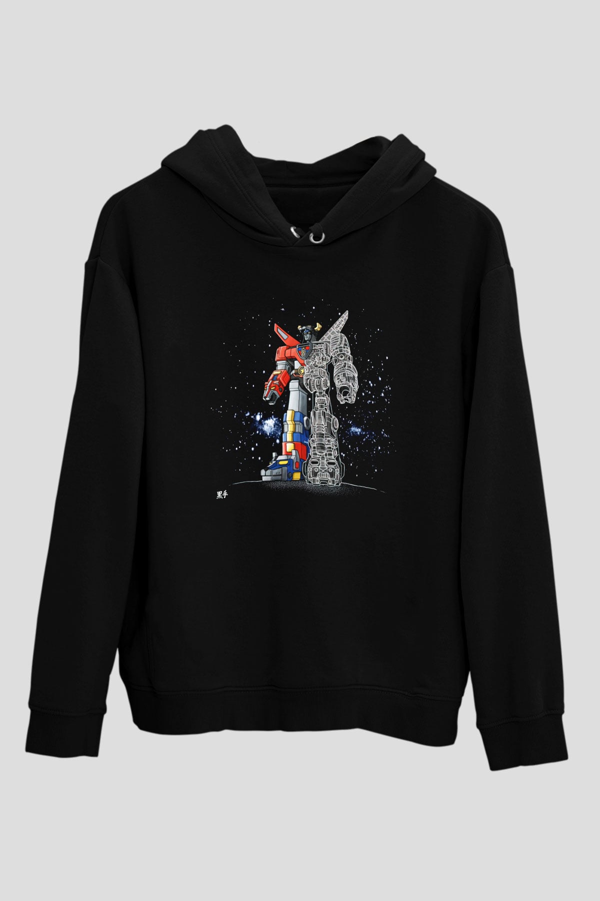 Voltron Siyah Unisex Kapüşonlu Sweatshirt