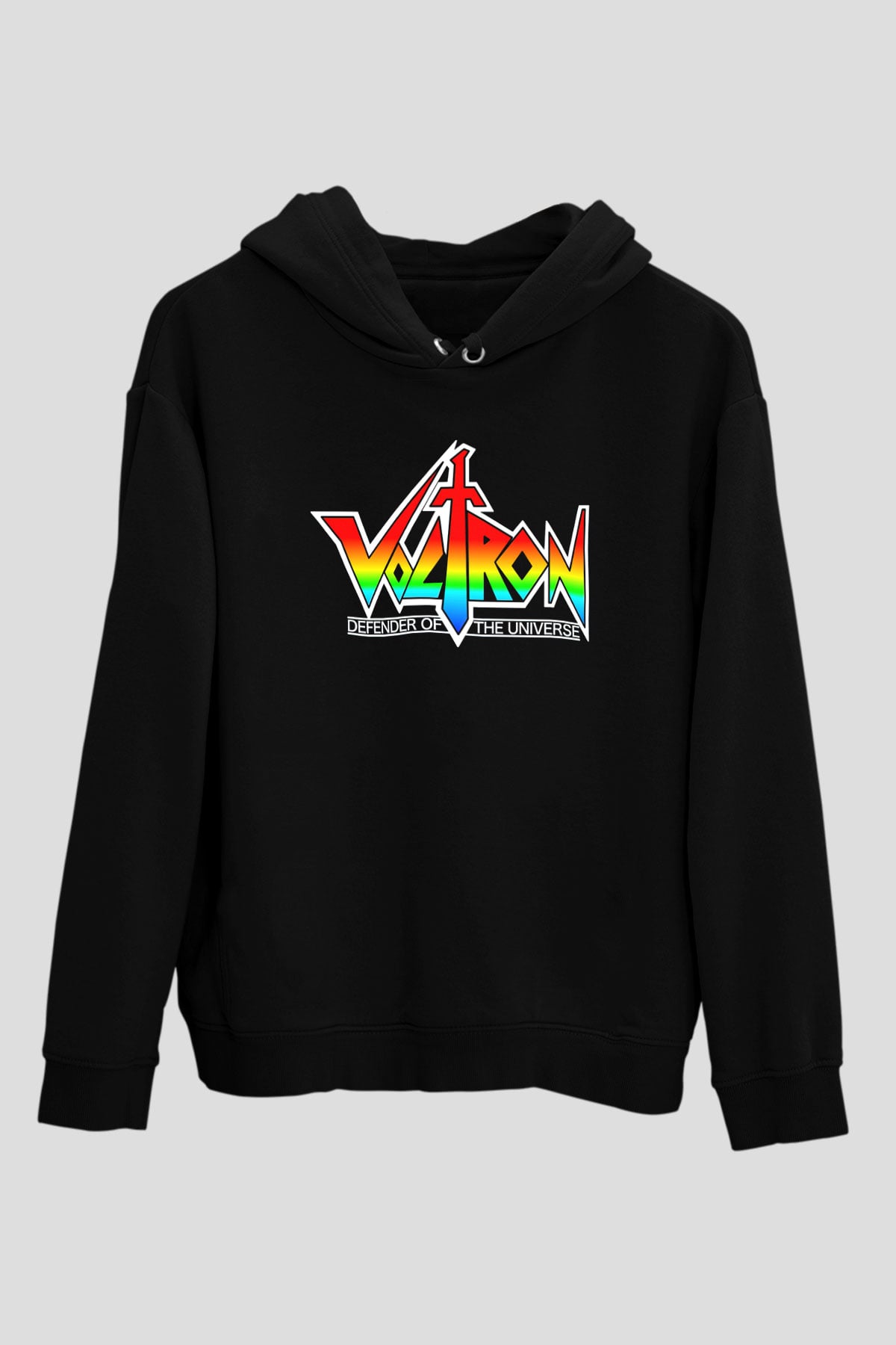 Voltron Siyah Unisex Kapüşonlu Sweatshirt