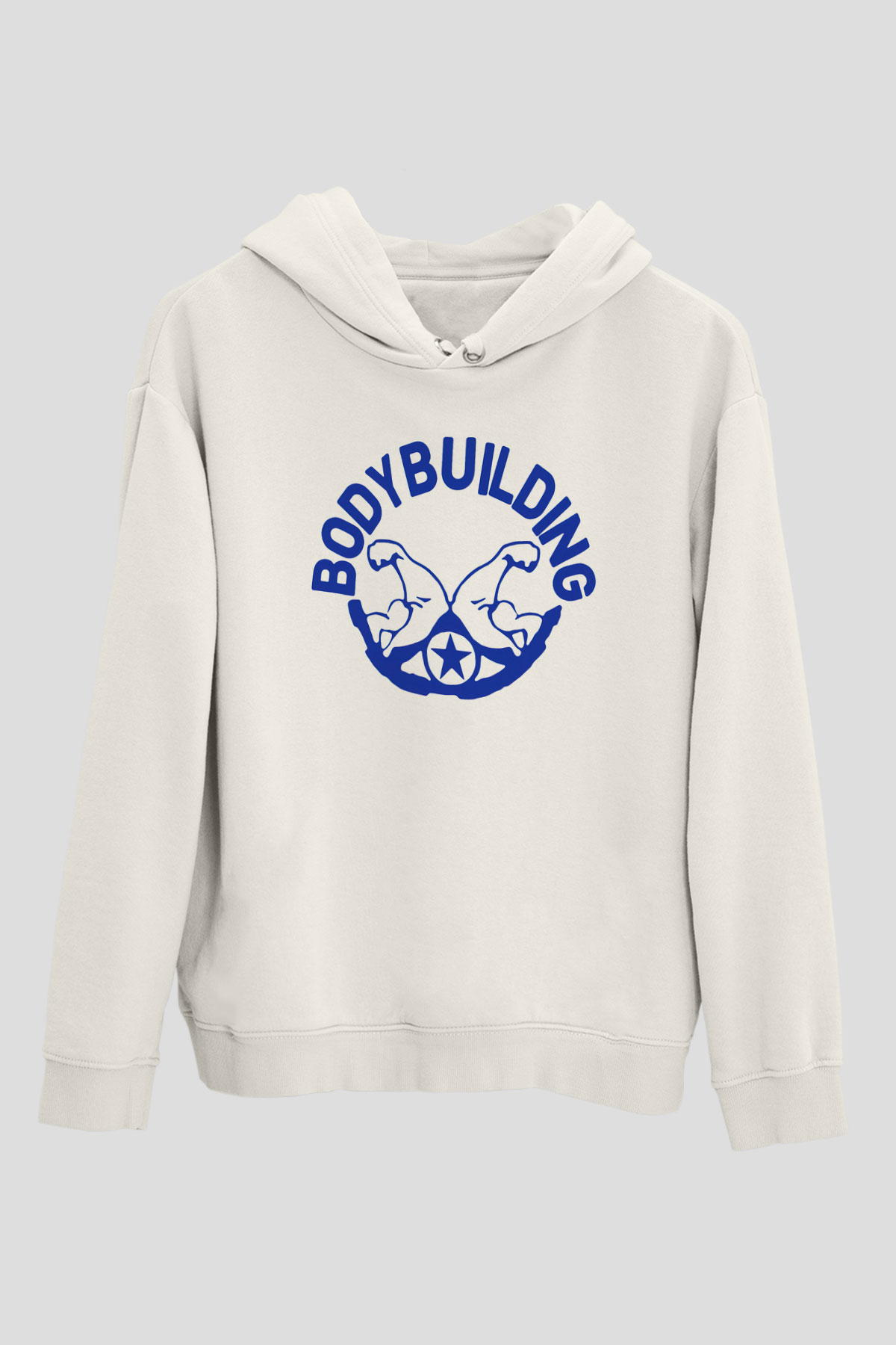 Vücut geliştirme Beyaz Unisex Hoodie