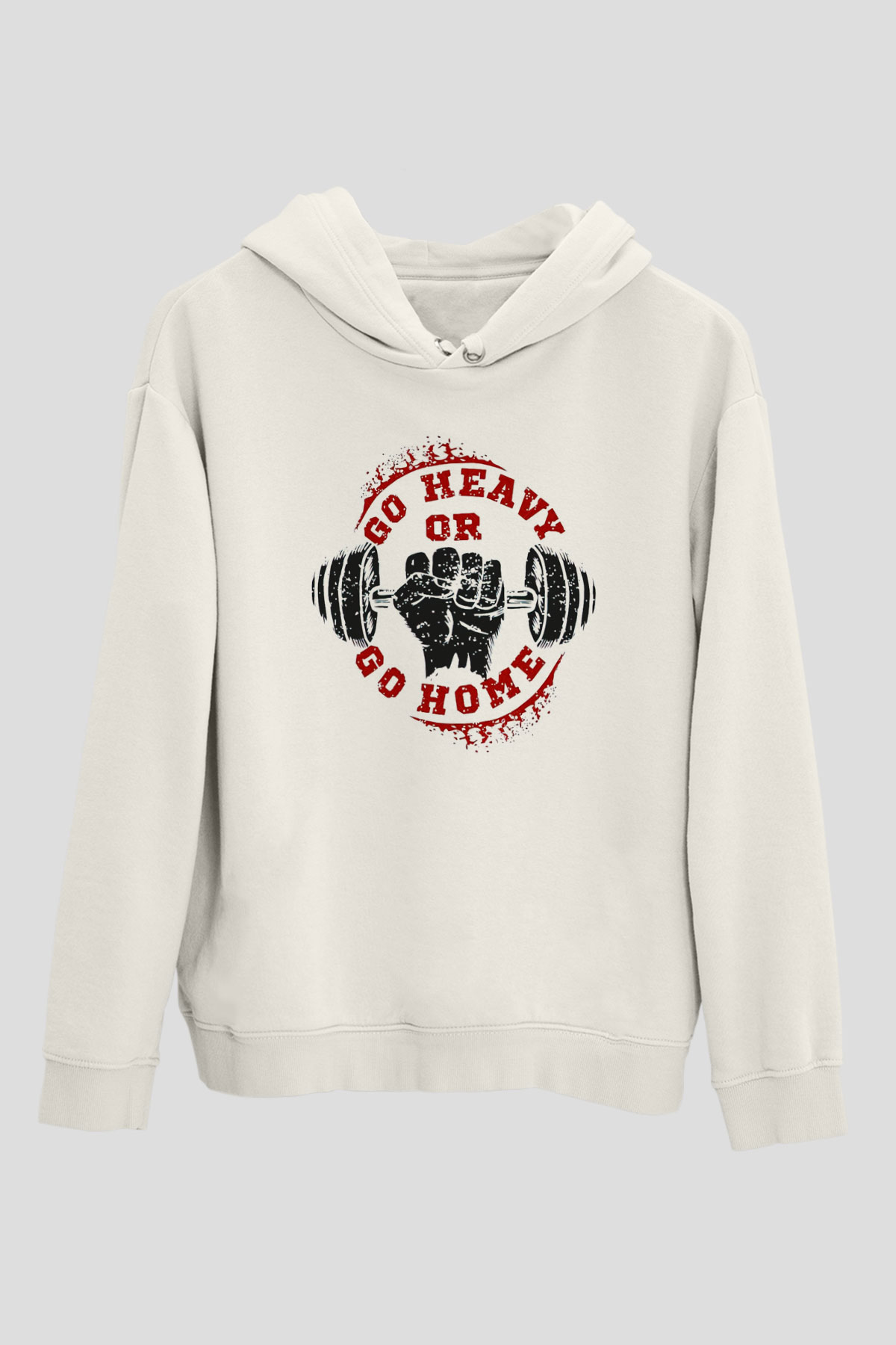 Vücut geliştirme Beyaz Unisex Hoodie